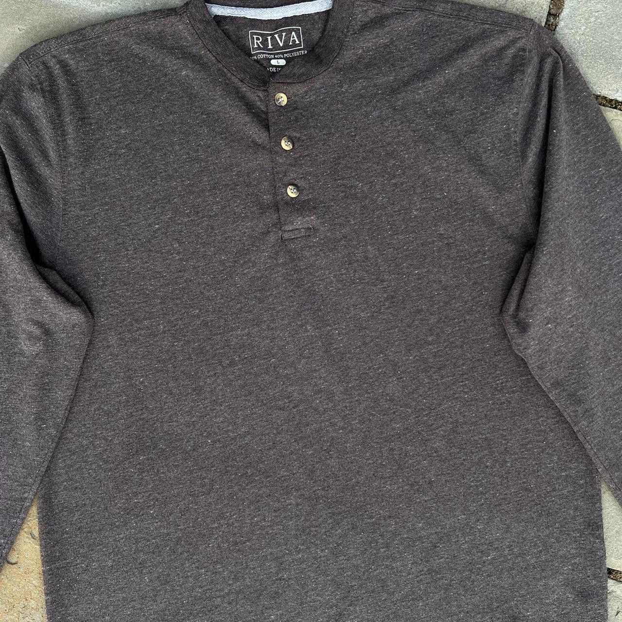 Other Y2K Brown Heather Henley Size US L / EU 52-54 / 3 - 4 Thumbnail