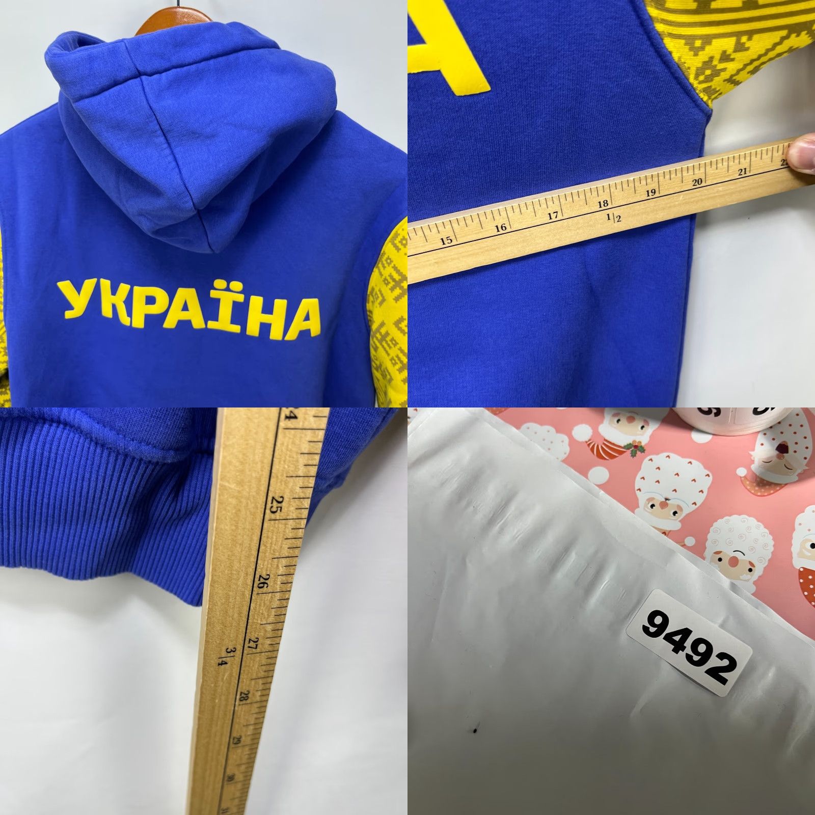 Vintage VINTAGE Ukraine Zip Up Hoodie Small Crest Liita Shirt Mens S Blue Cotton Regular Full Zip Winter Spring Fall Size US S / EU 44-46 / 1 - 8 Thumbnail