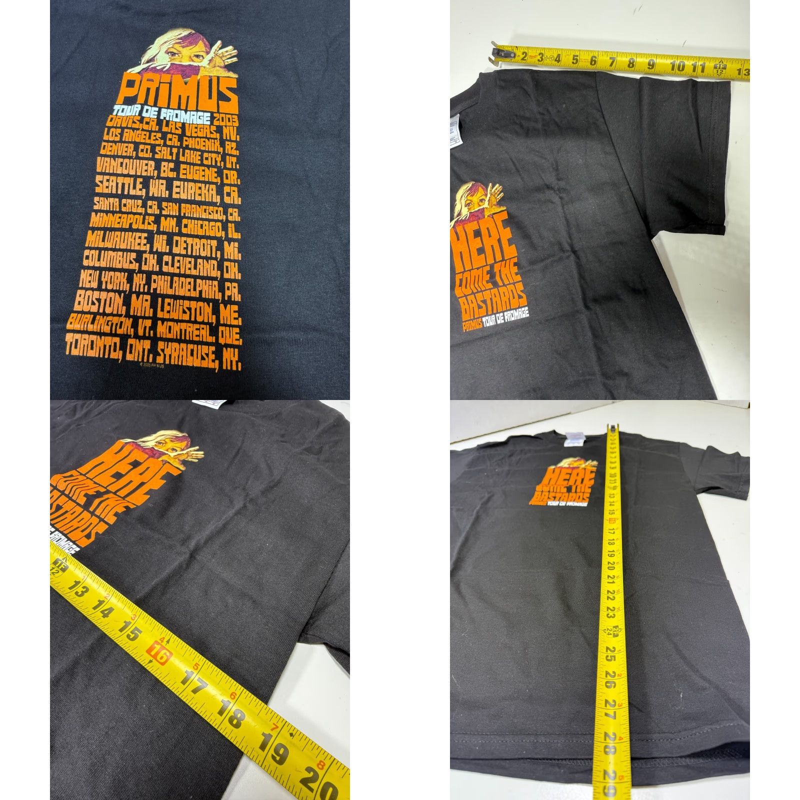 Vintage VINTAGE TENNESEE RIVER Primus T-Shirt Main Tour Fromage 2003 Graphic Print Short Sleeve Mens M Black 2000s Y2K Promo Size US M / EU 48-50 / 2 - 8 Thumbnail