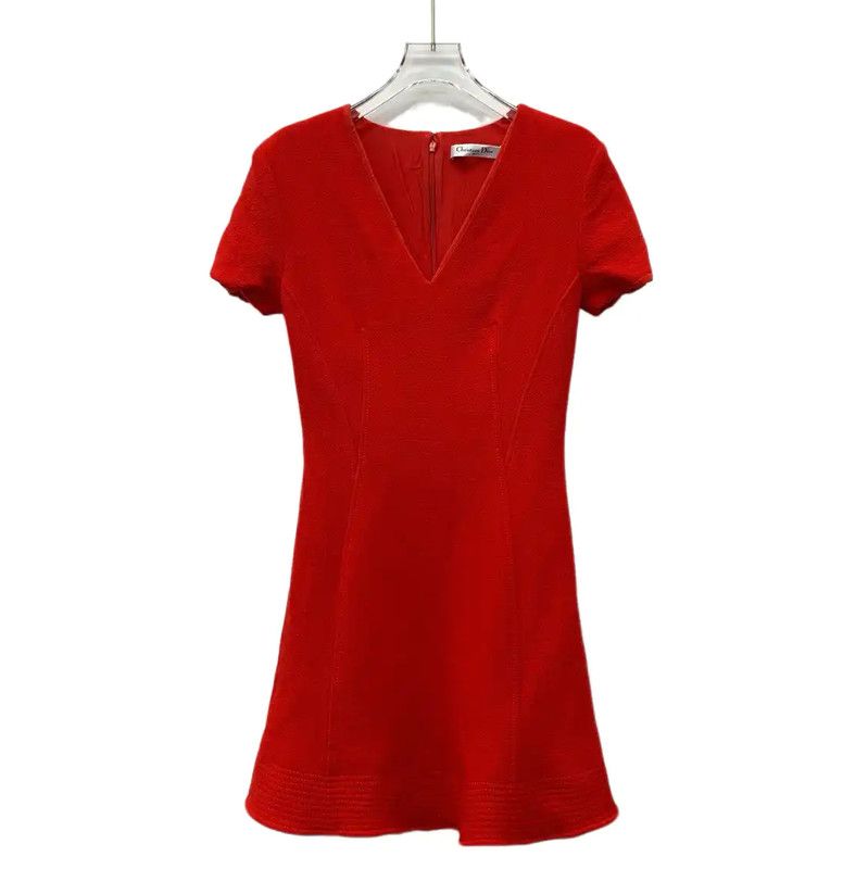 Dior Red Wool Women's Dress 0089