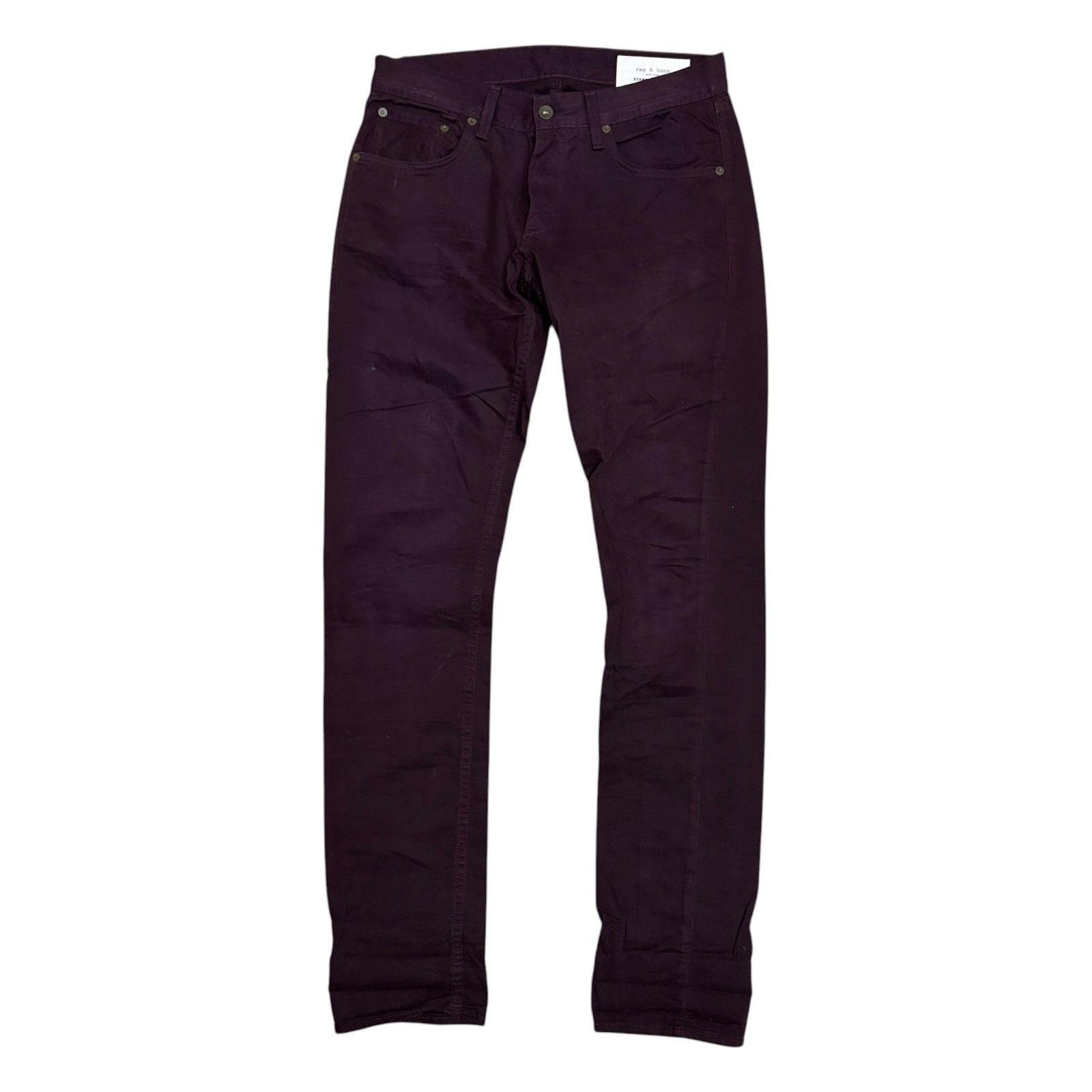 Rag & Bone RAG & BONE Wine Slim Luxury Cotton Denim Jeans Womens 30x34 Size 30" / US 8 / IT 44 - 1 Thumbnail