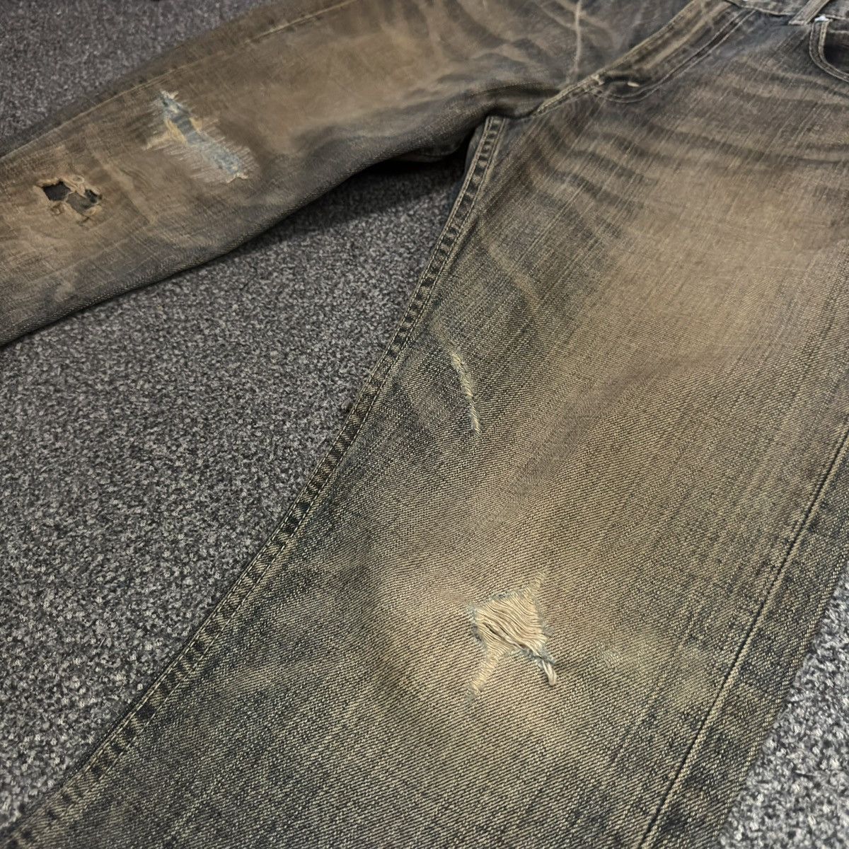 Engineered Garments × Levi's Vintage Y2K Levis 505 Statement Piece Mud Wash Grunge Denim Size US 32 / EU 48 - 8 Thumbnail
