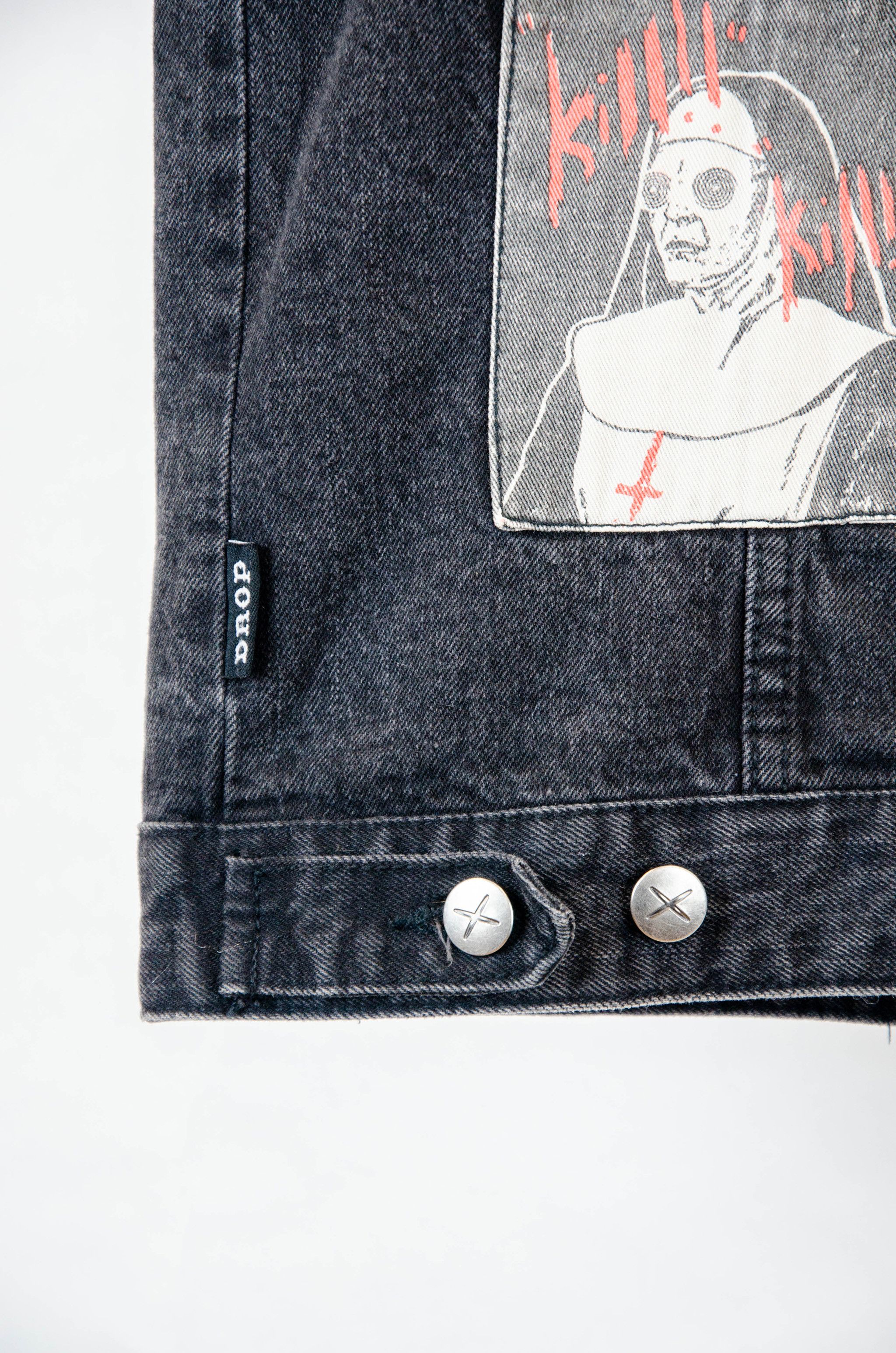 Drop Dead Clothing Drop Dead Punk Denim Vest – Size M Size M / US 6-8 / IT 42-44 - 8 Thumbnail
