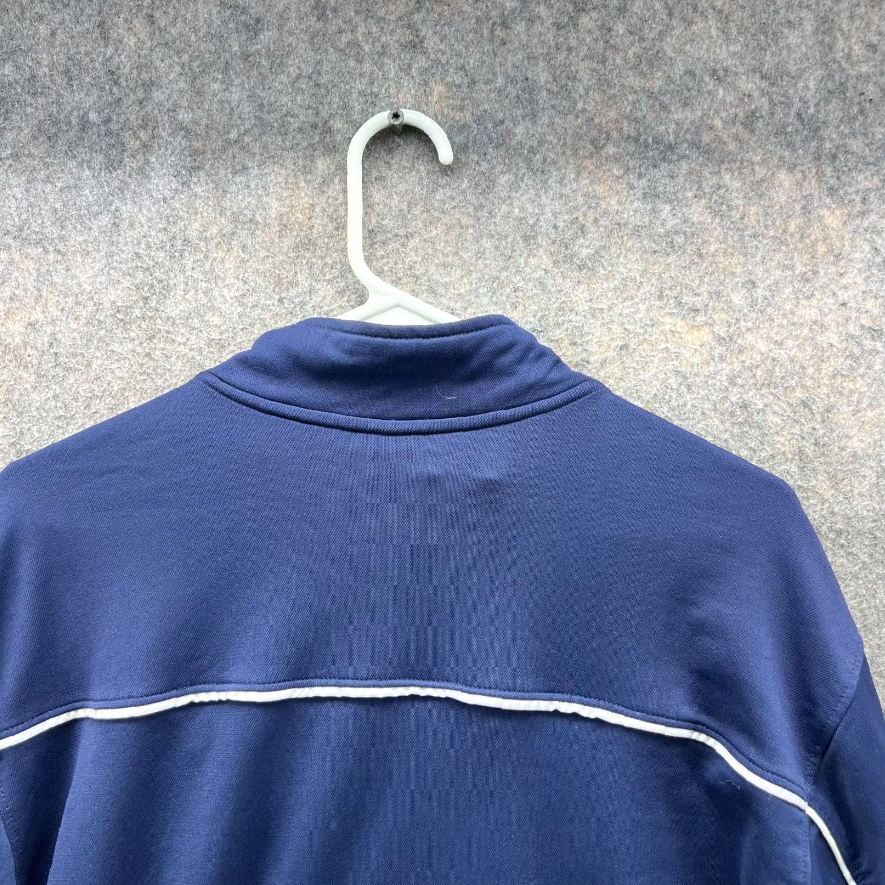 Nike VINTAGE Nike Jacket Bomber Jacket Men XLT Blue Navy Full Zip Athletic Track Dri-Fit All Seasons Logo Indonesia Size US XL / EU 56 / 4 - 3 Thumbnail