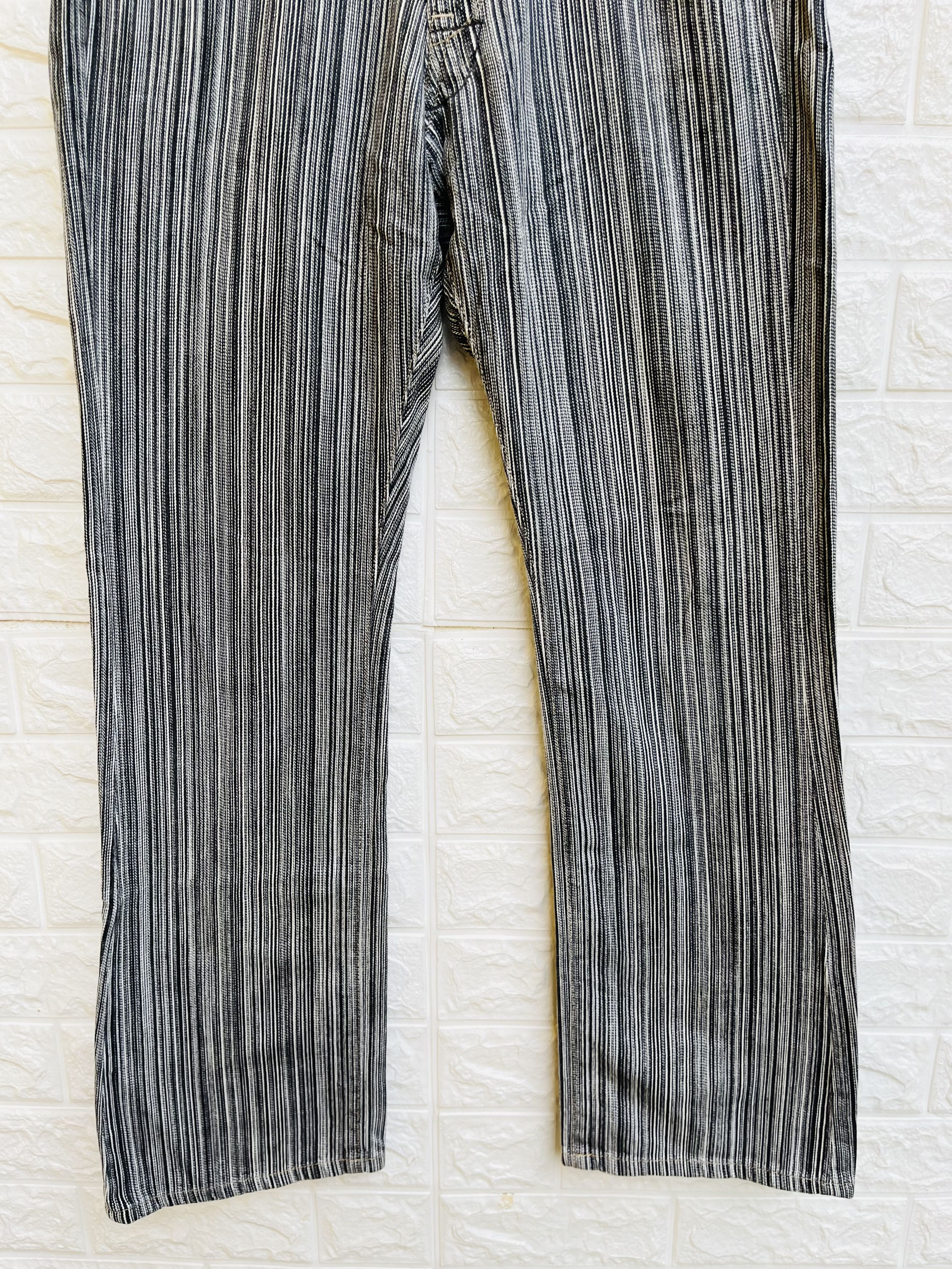Japanese Brand × Vintage Vintage Blue Way Striped Japanese Designer Fashion Style Size US 29 - 4 Thumbnail