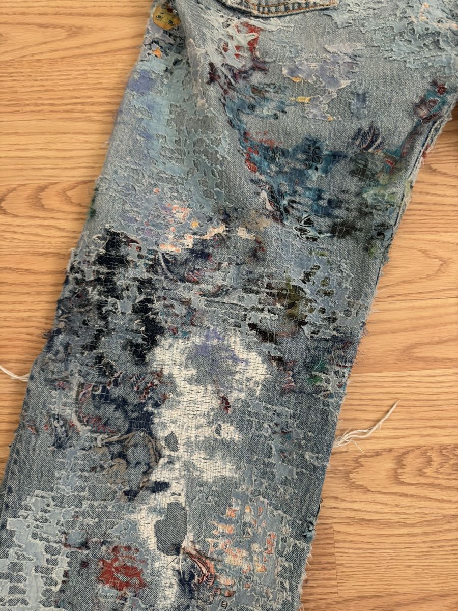 Ends Repair Ends Repair Boro Denim Size US 33 - 13 Thumbnail