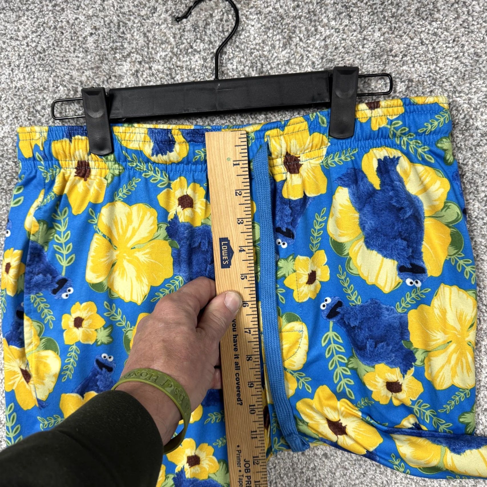 Vintage Sesame Street Pajama Pants Men S Cookie Monster Floral Sleep Lounge Shirt Size US 29 - 5 Thumbnail