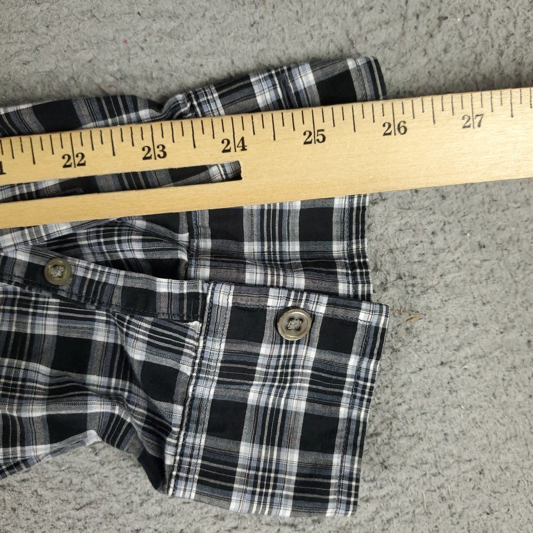 John Varvatos John Varvatos Shirt Mens XL Gray Plaid Button-Up Long Sleeve Size US XL / EU 56 / 4 - 6 Thumbnail