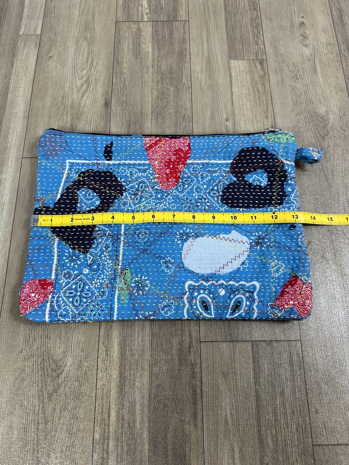 Handmade Custom Made Distressed Patchwork Boro Paisley cutch bag Size ONE SIZE - 13 Thumbnail