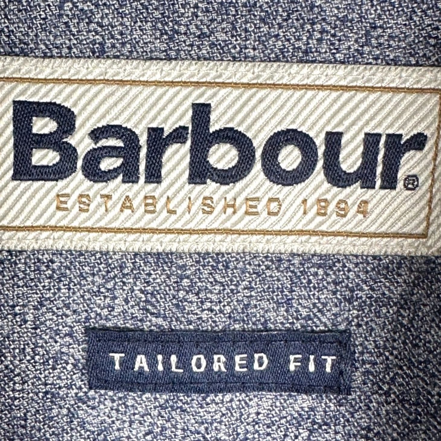 Barbour Barbour Theo Shirt Mens M Navy Blue Tailored Fit Button-Down Pocket Cotton Flannel Long Sleeve Collared Button Up Size US M / EU 48-50 / 2 - 4 Thumbnail