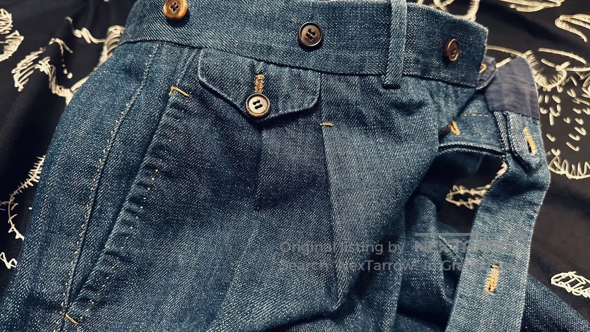 Japanese Brand Custom Handmade High-Waist Denim Pants. Size US 34 / EU 50 - 7 Thumbnail