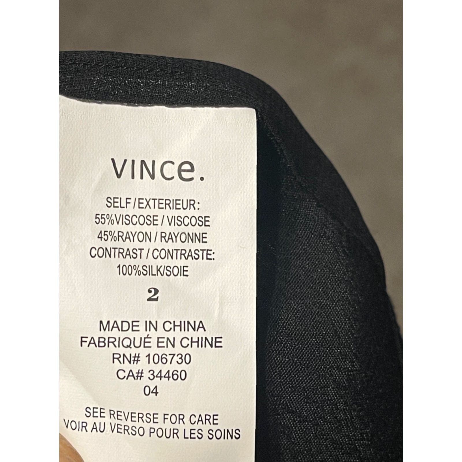 Vince Vince Tux Tuxedo Pleated Blouse Black Semi Sheer Top Designer Button Down 2 Blouse Women Long Sleeve Button-Down Collar Pattern Solid Tunic Sheer Size XS / US 0-2 / IT 36-38 - 7 Thumbnail