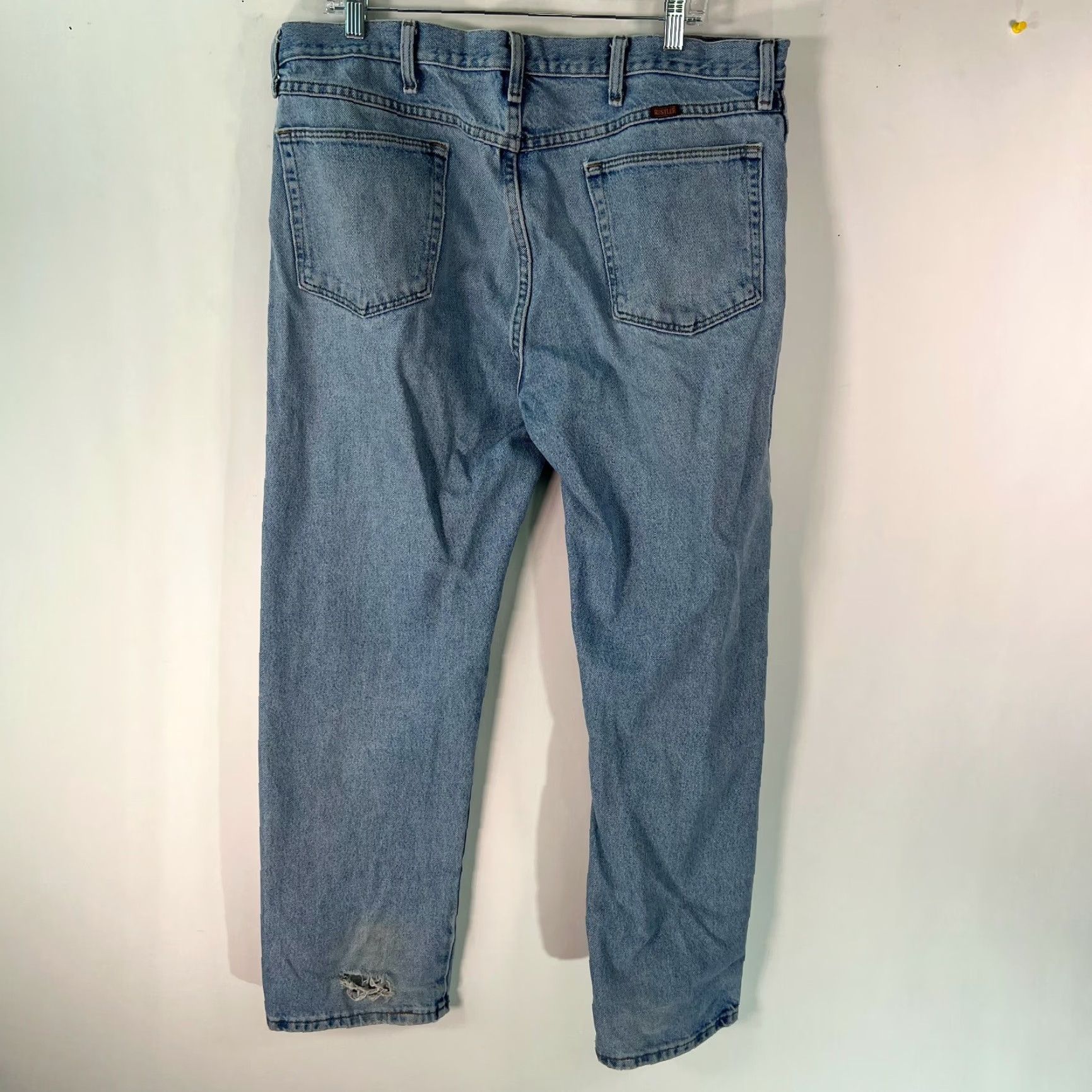 Denime Rustler Mens Jeans Flat Front Mid Rise Straight Leg Casual Blue Denim Size 38X30 Size US 38 / EU 54 - 2 Thumbnail