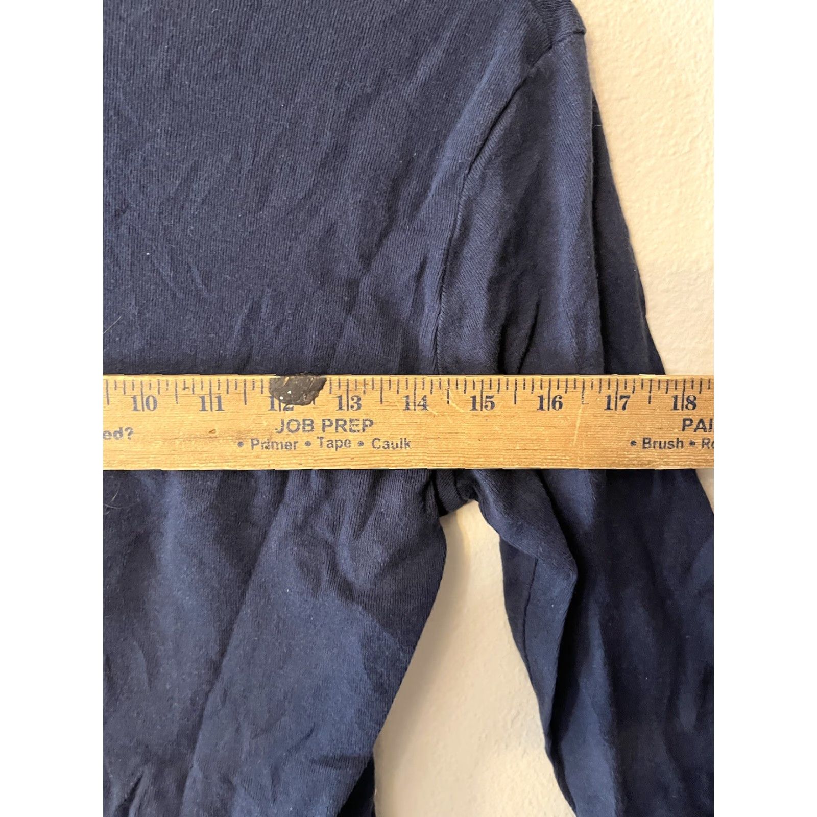 Vintage New York & Company Blue 3/4 Sleeve Round Neck Textured Tee Medium Casual Top Womens Regular Knit Cotton Cotton Blend Polyester Spandex Size M / US 6-8 / IT 42-44 - 5 Thumbnail