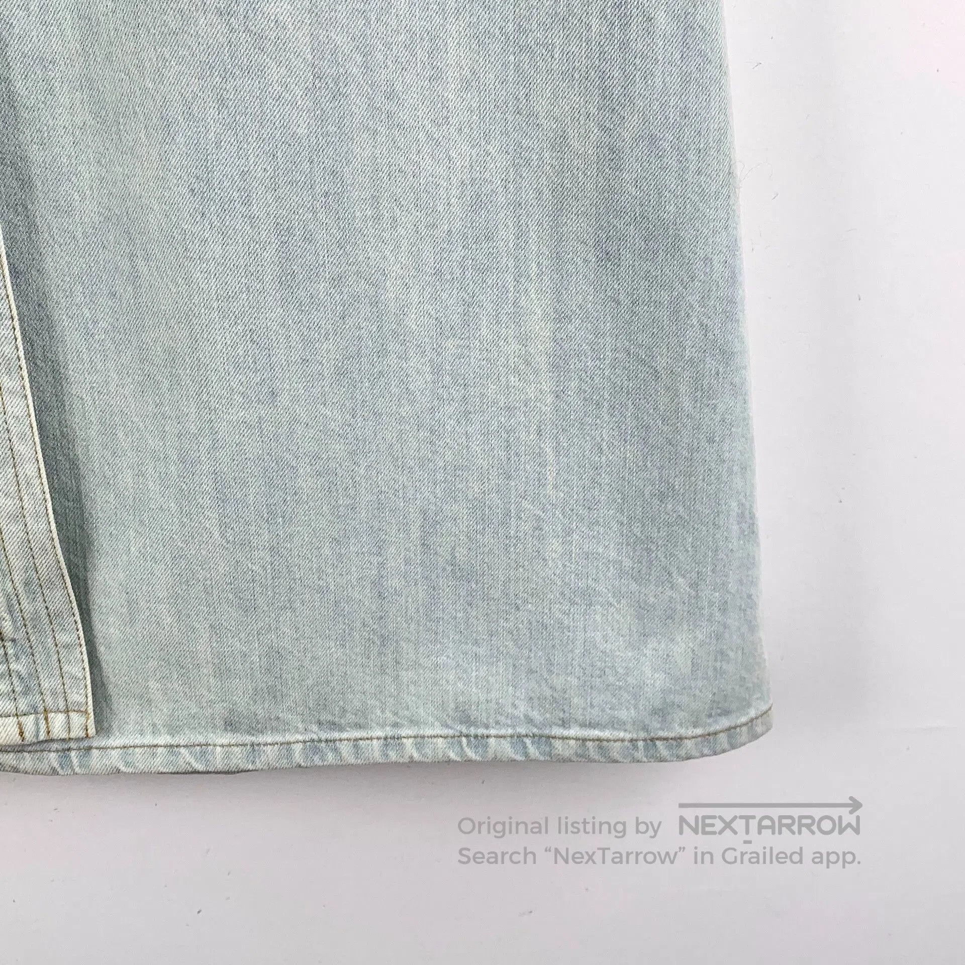 Miu Miu Miu Miu Light Blue Denim Midi Skirt. Size 37" - 4 Thumbnail