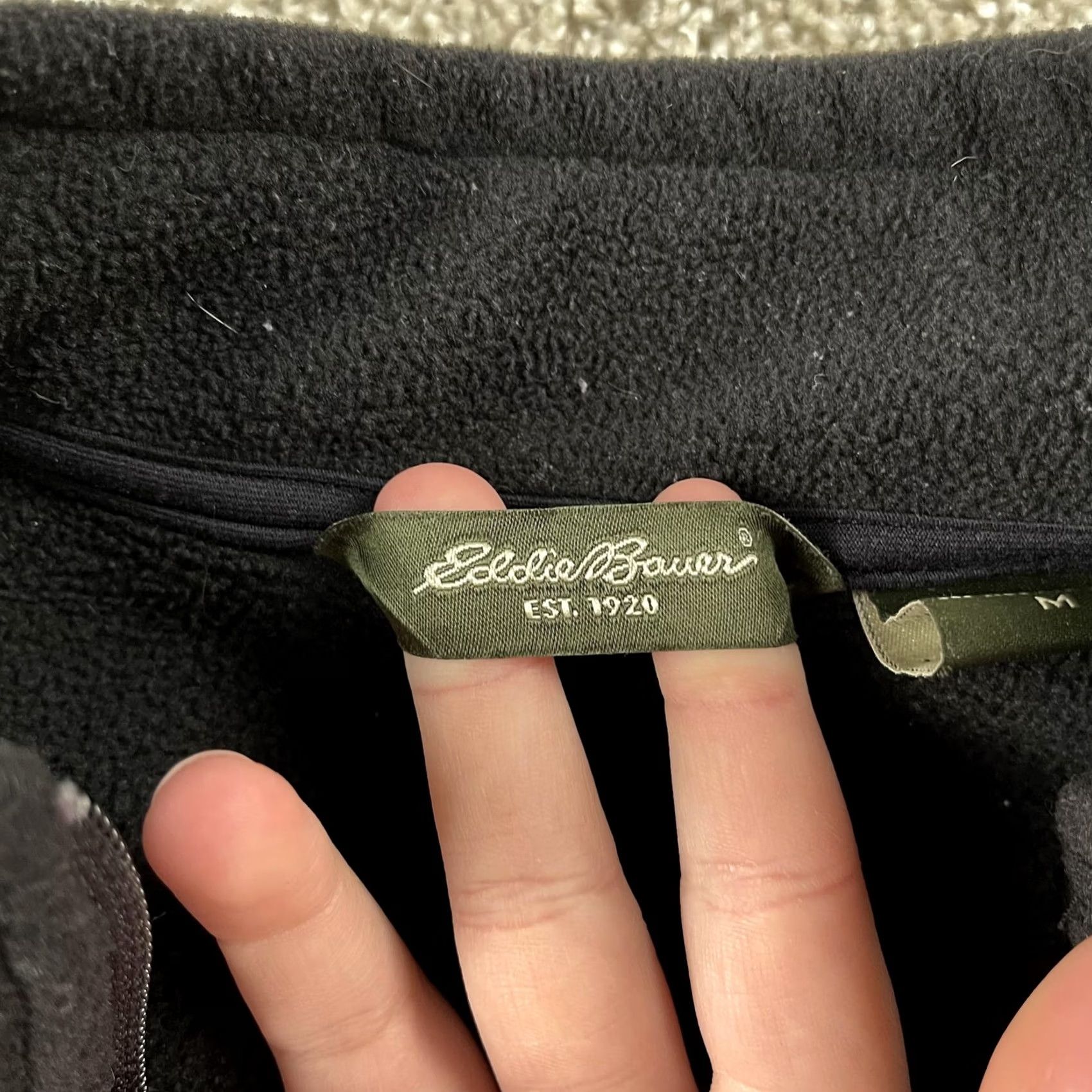 Eddie Bauer Eddie Bauer Fleece Jacket Womens Medium Black Full Zip Collared Pockets Outdoor Size M / US 6-8 / IT 42-44 - 3 Thumbnail