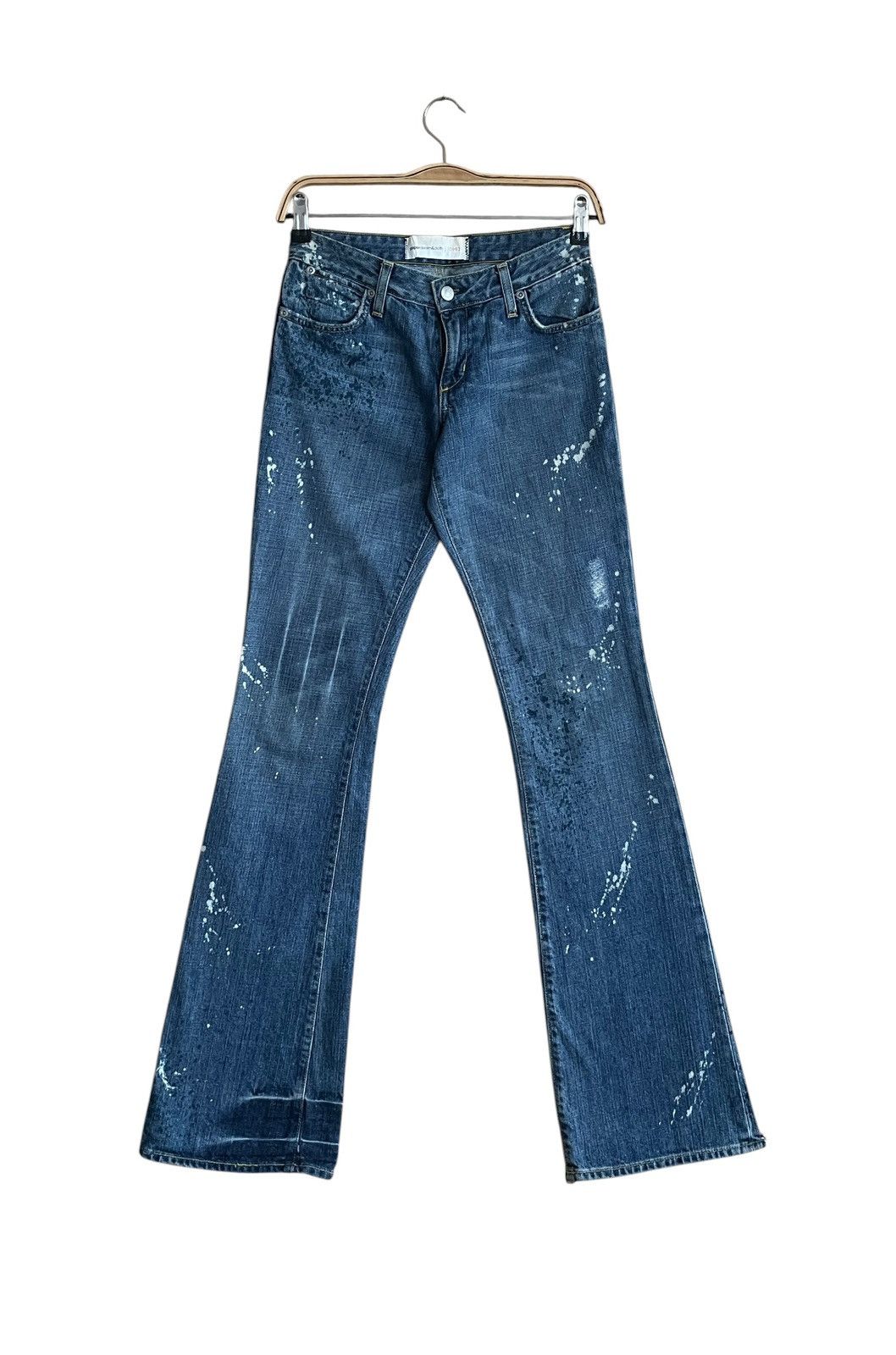 Paper Denim & Cloth Vintage Brand Paper Denim Painting Flared Jeans 2000s Size US 26 / EU 42 - 1 Thumbnail