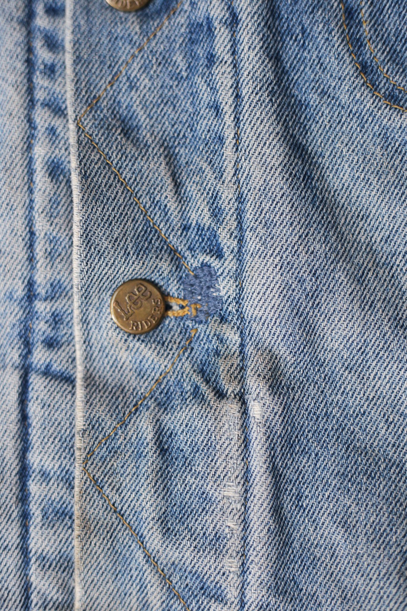 Lee × Vintage 80’s/90's Lee Storm Rider Denim Jacket XXL Size US XXL / EU 58 / 5 - 9 Thumbnail