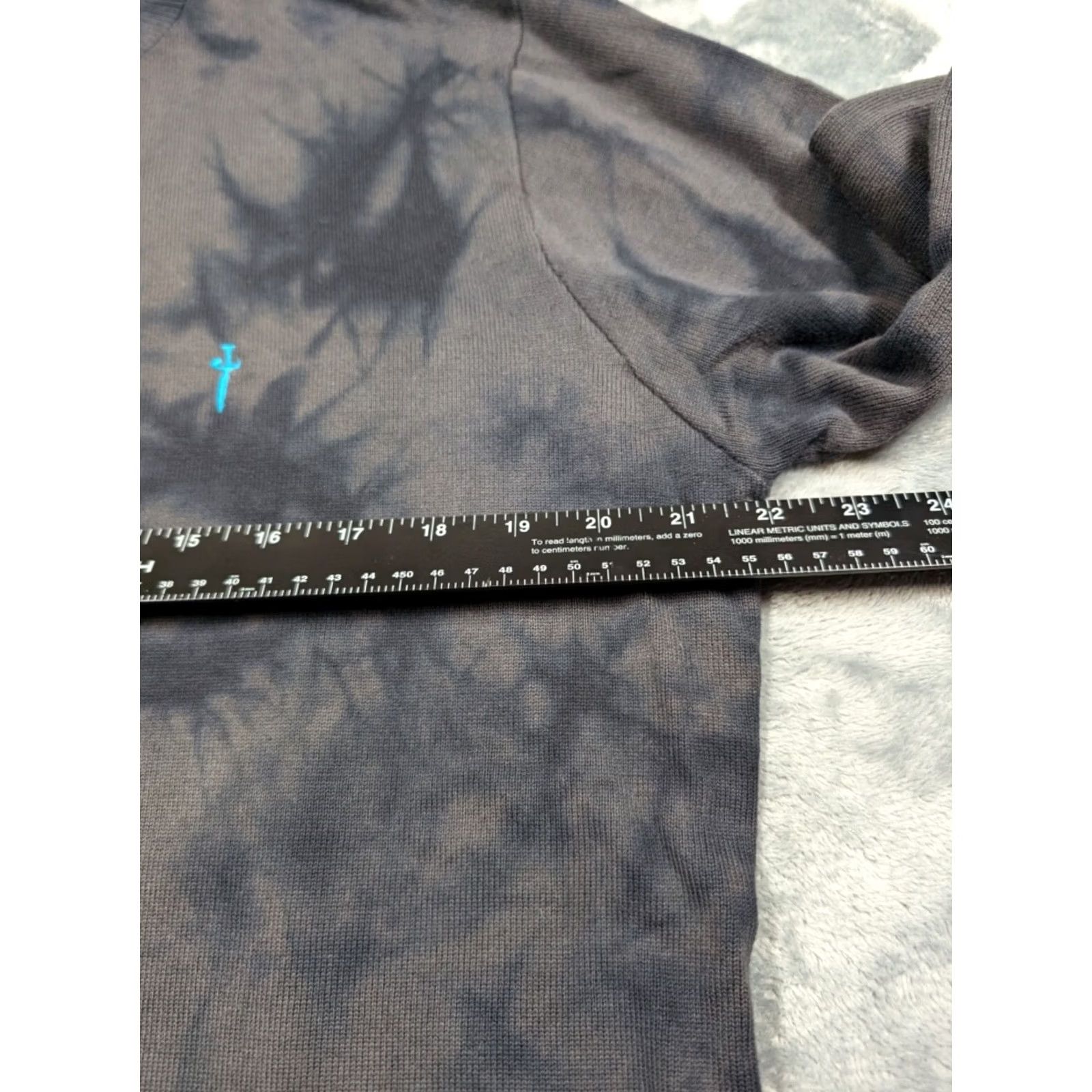 Vans VANS Mens Medium Black Off The Wall Johnny Layton Tie Dye V-Neck Sweater Shirt Size US M / EU 48-50 / 2 - 3 Thumbnail