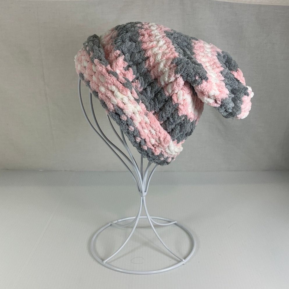Handmade NWT Handmade Chunky Knitted Kid/Teen Slouchy Beanie Size ONE SIZE - 2 Thumbnail