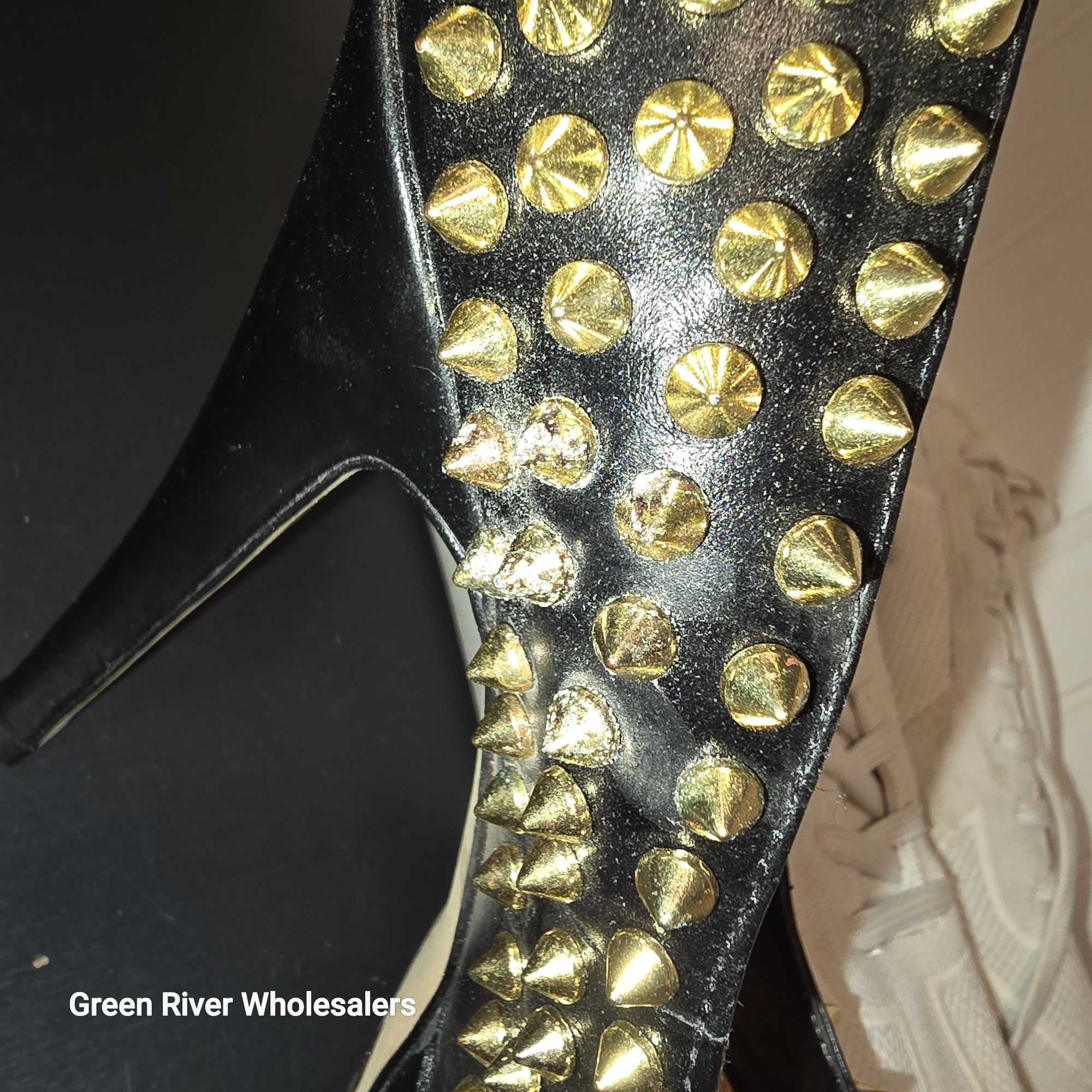 Designer Vince Camuto Madelyn Gold Spike Heels Shoes 6.5 Sexy Hot Rol Size US 6.5 / IT 36.5 - 10 Thumbnail