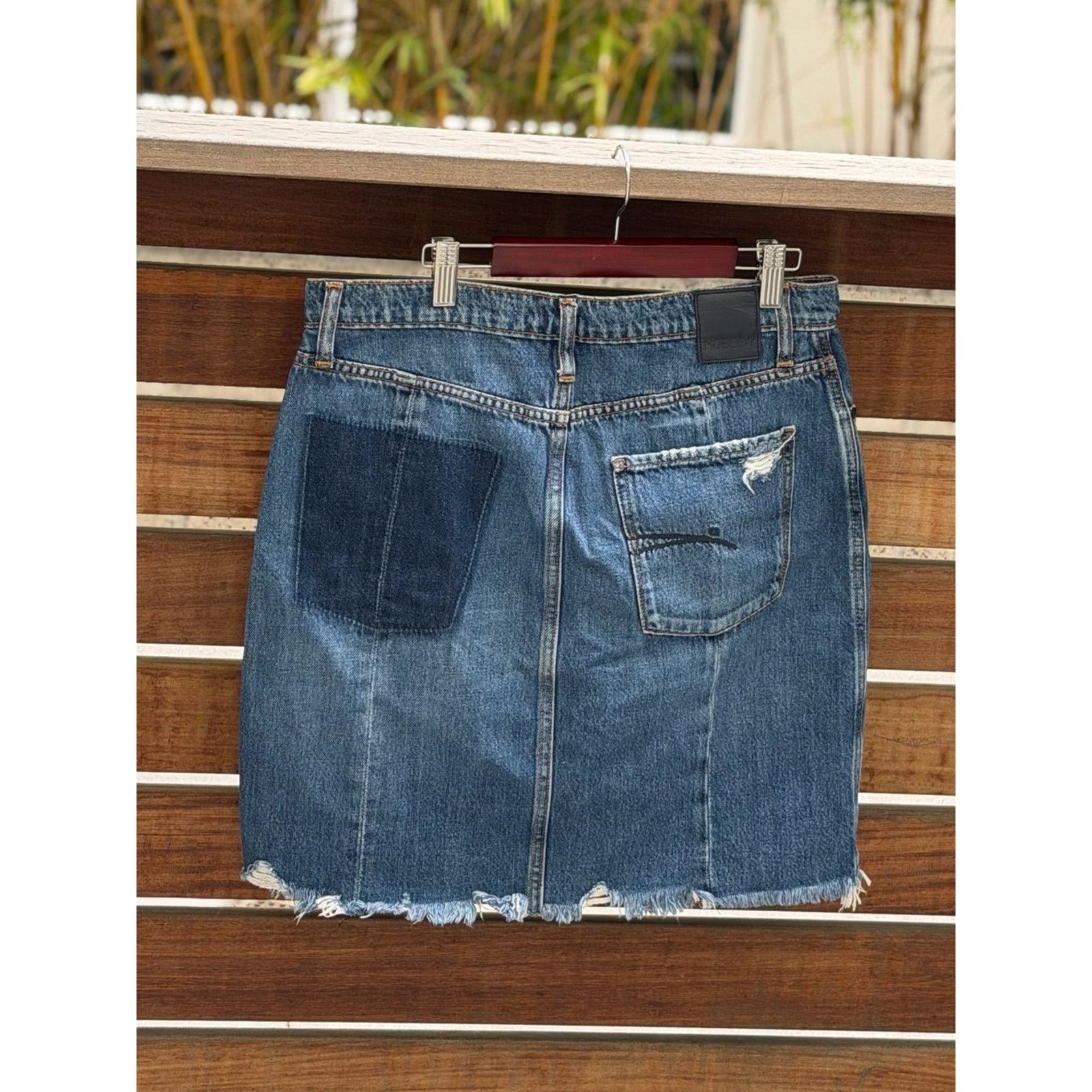 Nobody Denim Authentic Nobody Denim Distressed Jean Mini Skirt Size 29 Size 29" - 7 Thumbnail