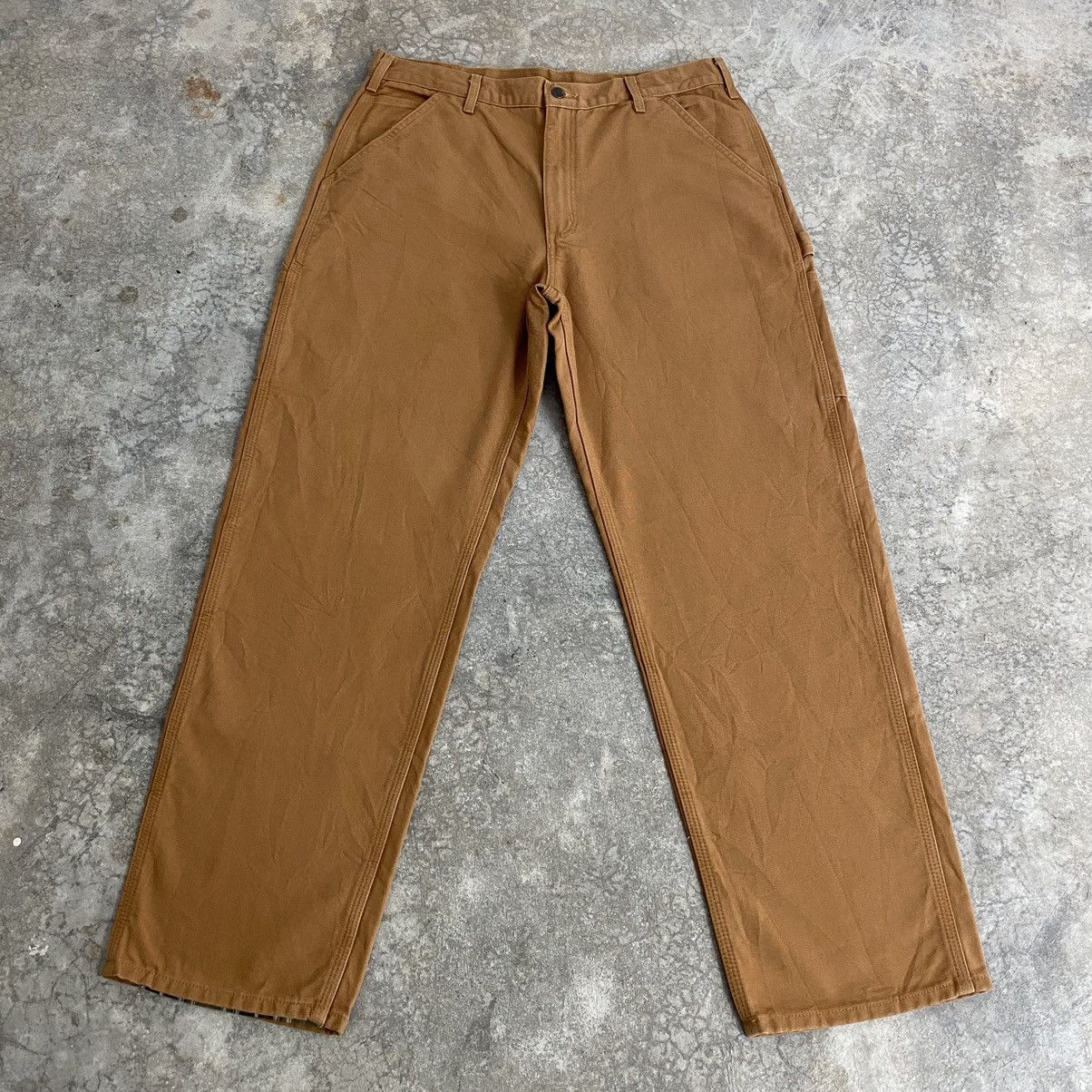 Carhartt Vintage Carhartt Blanket Lined Tan Carpenter Work Pants Size US 36 / EU 52 - 2 Thumbnail