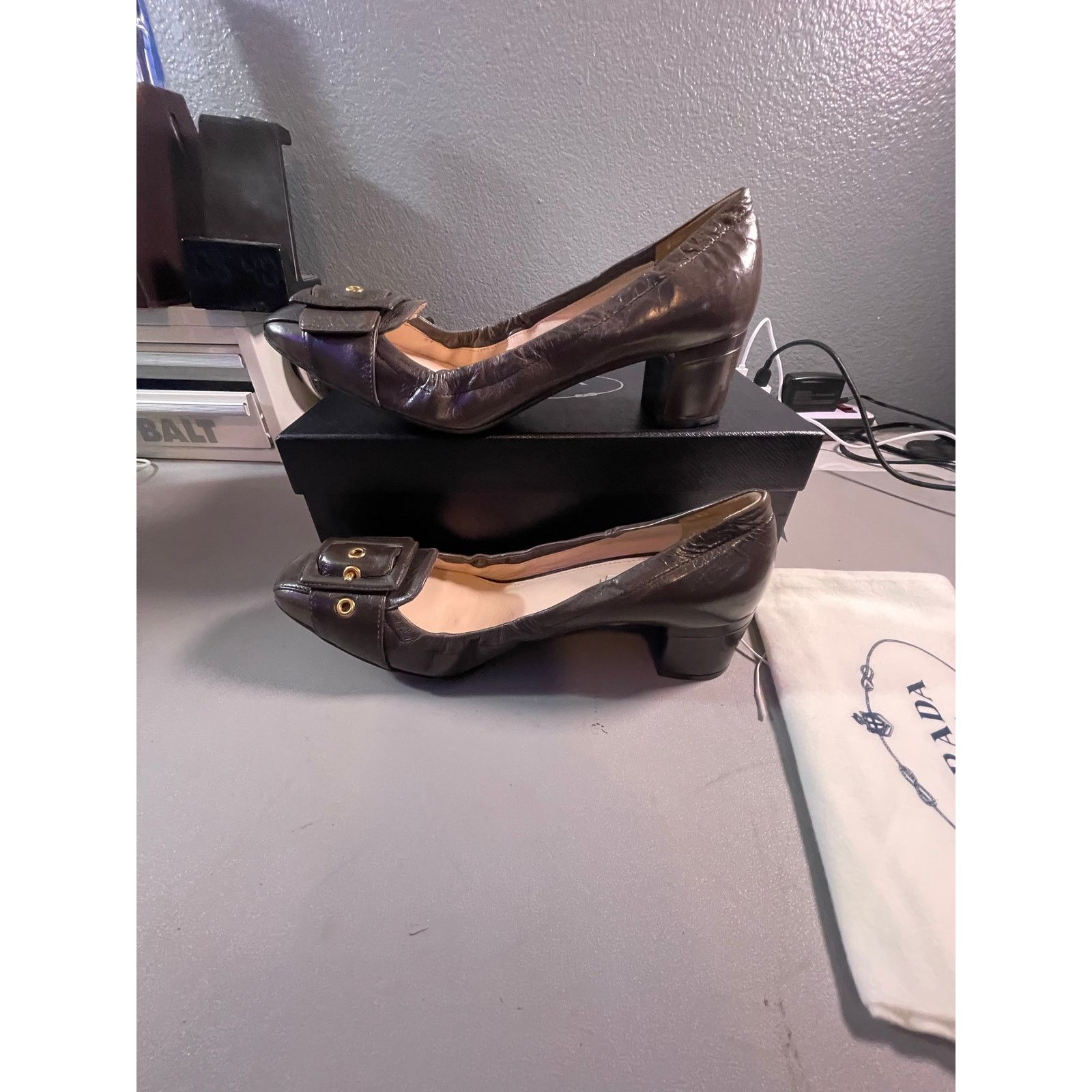 Prada Prada Calzature Donna 40 1D711CF045 Antic Soft1 Grafite Size US 9 / IT 39 - 10 Thumbnail