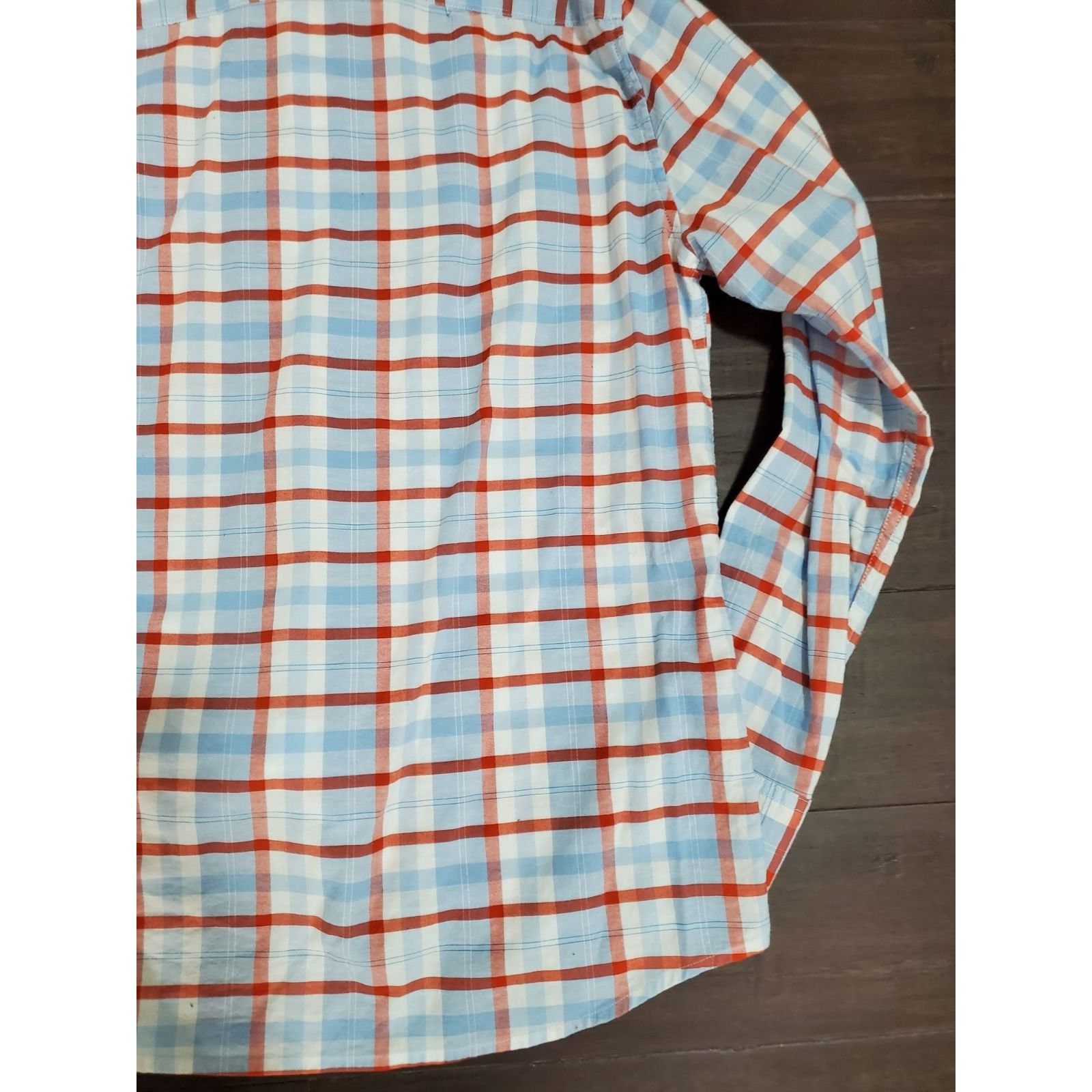 Other Crown & Ivy Classic Fit Mens Size Medium Orange Plaid Long S Size US M / EU 48-50 / 2 - 8 Thumbnail