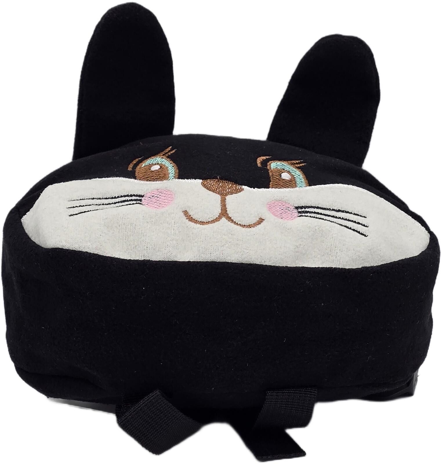 The Unbranded Brand Cute Black Cat Face Kids Backpack with Ears Size ONE SIZE - 4 Thumbnail