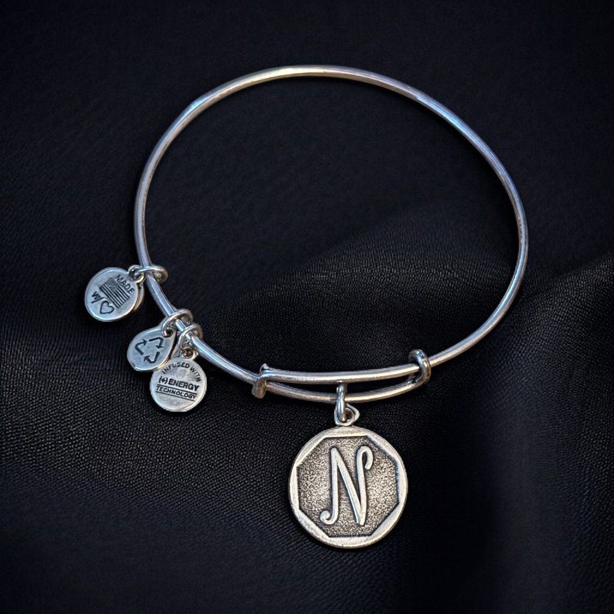 Other Alex and Ani initial letter N expandable charm bracelet Size ONE SIZE - 1 Thumbnail