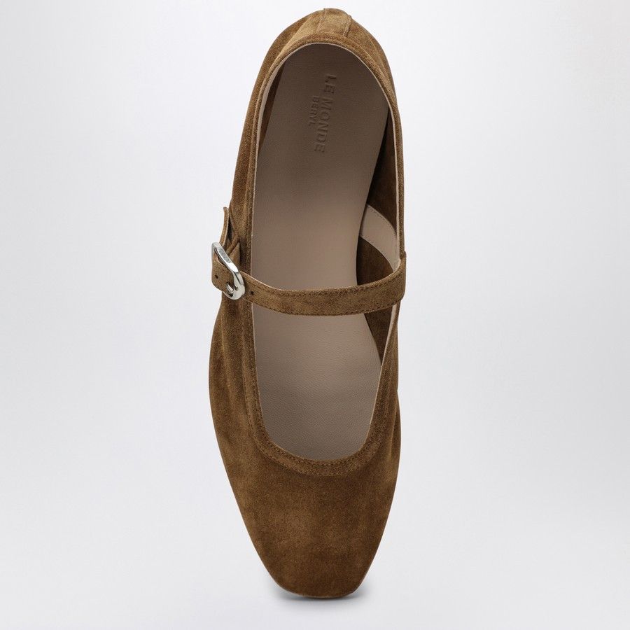 Le Monde Beryl o1d2blof0824 Suede Mary Jane Ballerina in Brown Size US 9 / IT 39 - 3 Thumbnail