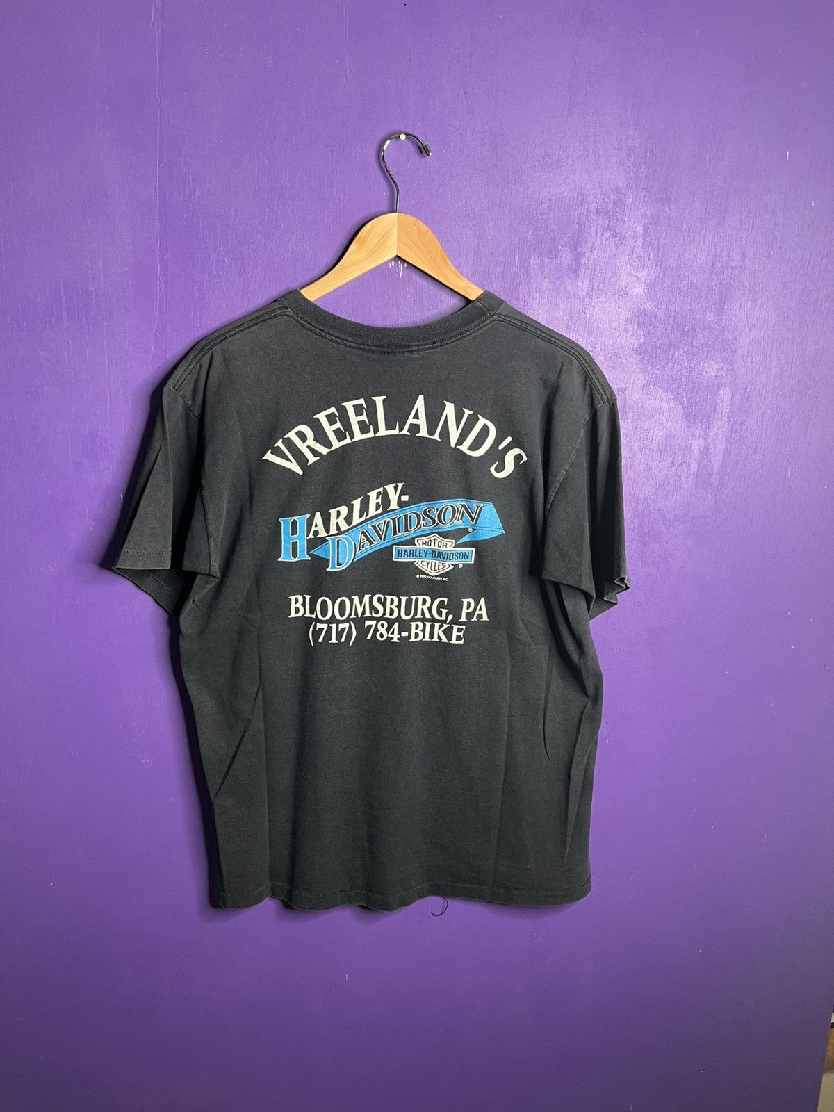 Harley Davidson × Vintage Vintage 1992 Harley Davidson tailpipe logo t-shirt Size US L / EU 52-54 / 3 - 2 Thumbnail