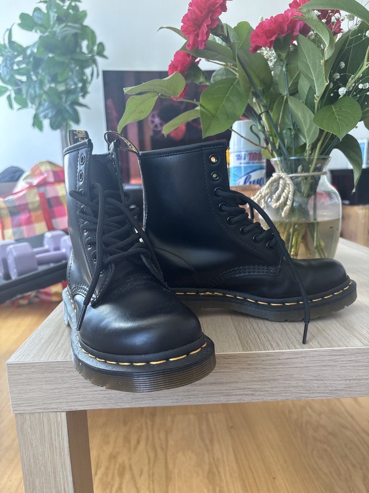 Dr. Martens SMOOTH LEATHER LACE UP BOOTS Size US 5 / IT 35 - 1 Thumbnail
