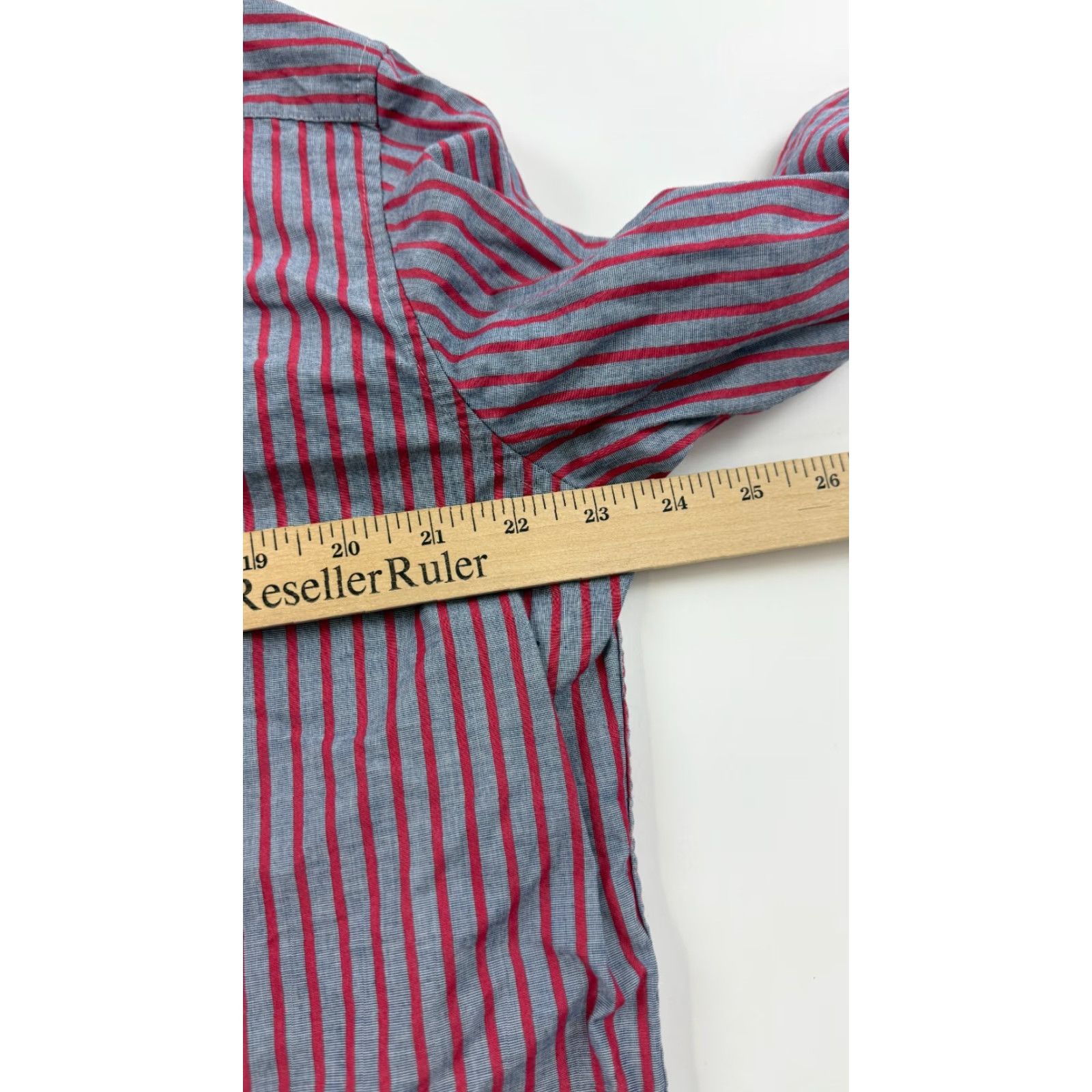 Ben Sherman Ben Sherman Shirt Mens 2XL Gray Red Striped Long Sleeve Button-Down Collared Shirt Casual Outdoor Pocketed Mens 2XL Size US XXL / EU 58 / 5 - 8 Thumbnail