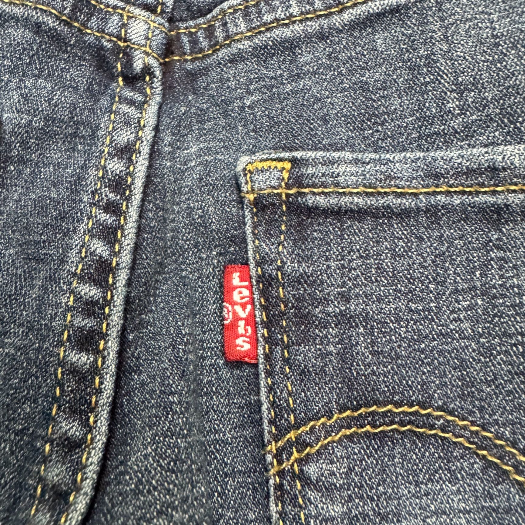 Levi's Levi's 712 High Rise Skinny Jeans Womens 25 Blue Dark Wash Casual Stretch Size 42" / US 20 - 4 Thumbnail