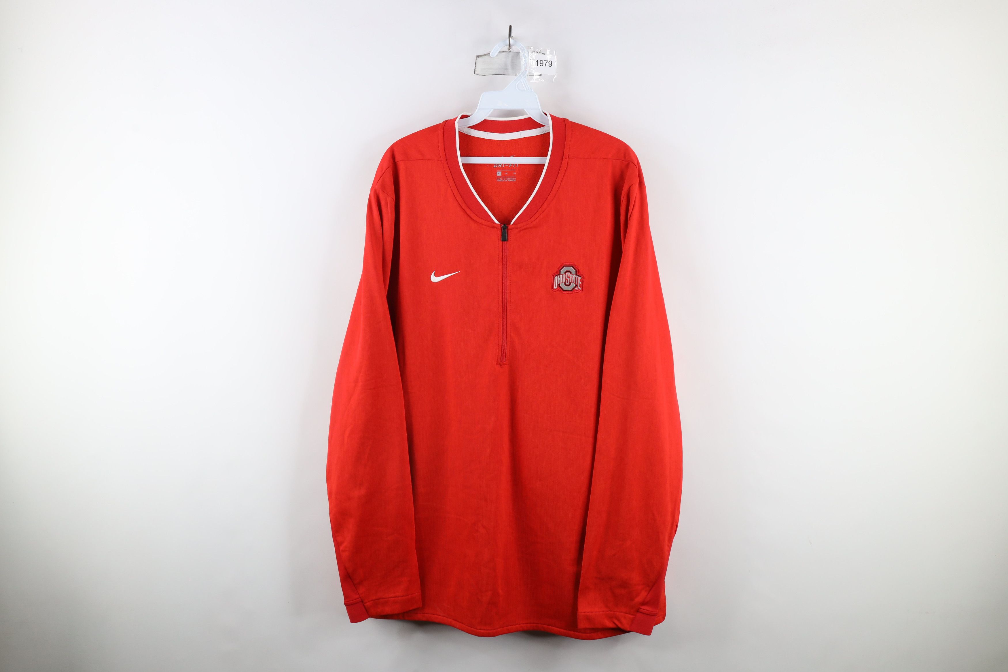 Nike × Vintage Nike Ohio State University Half Zip Pullover Sweater Red Size US XL / EU 56 / 4 - 1 Thumbnail