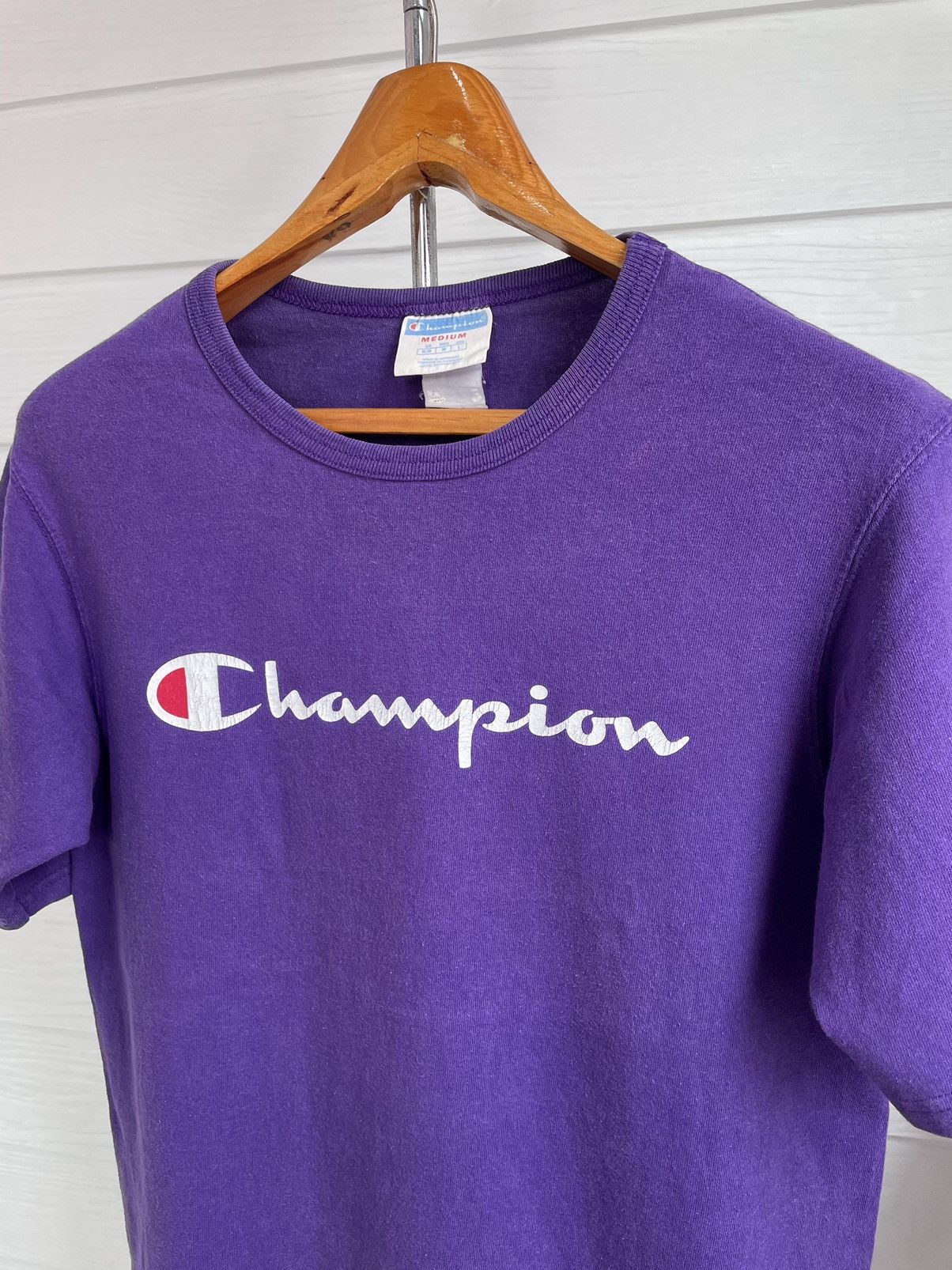 Champion × Vintage CHAMPION FRONT LOGO T-SHIRT Size US M / EU 48-50 / 2 - 2 Thumbnail