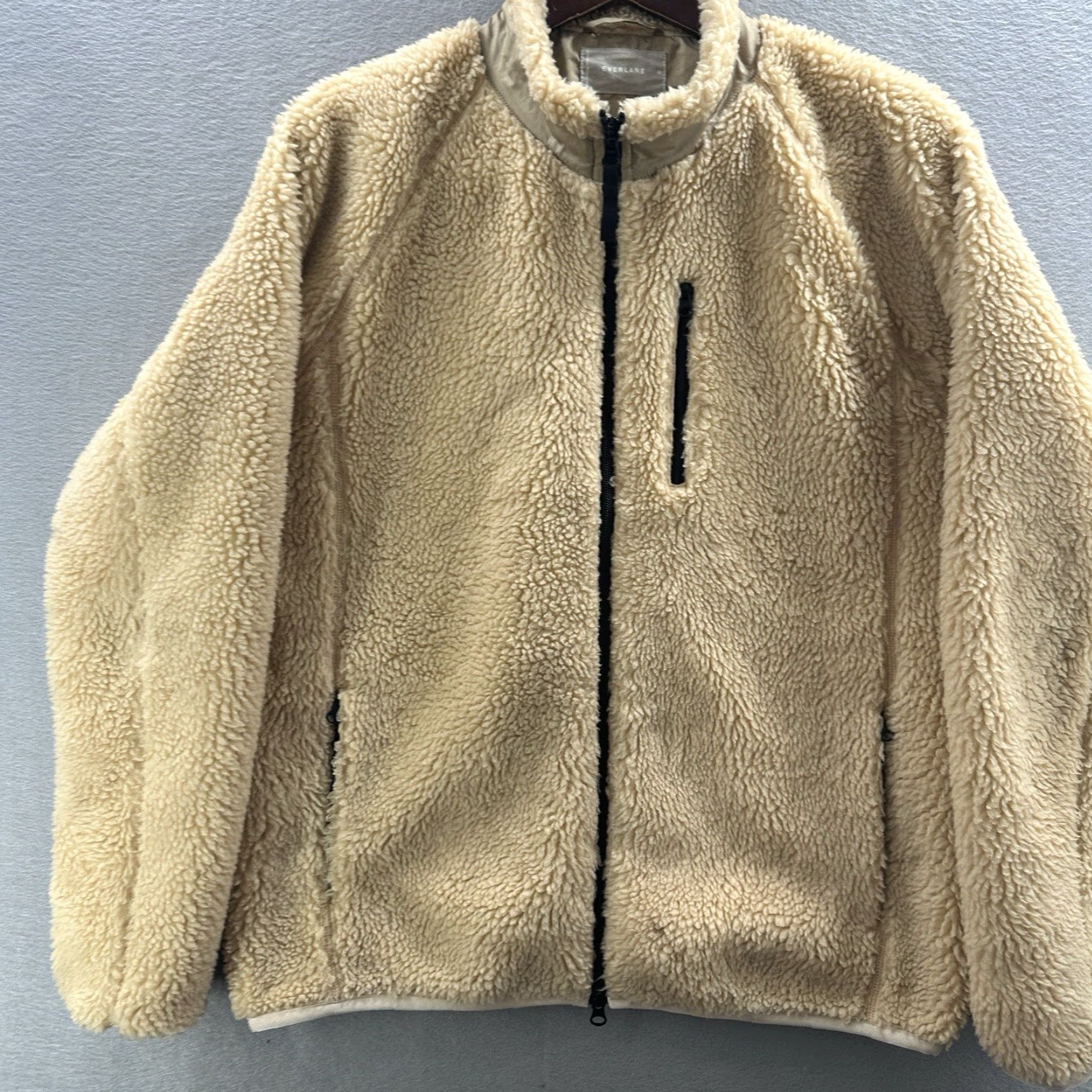 Everlane Everlane ReNew Fleece Jacket Womens M Full Zip Faux Shearling Fleece Teddy Bear - Beige - XS-XXL? Size M / US 6-8 / IT 42-44 - 5 Thumbnail
