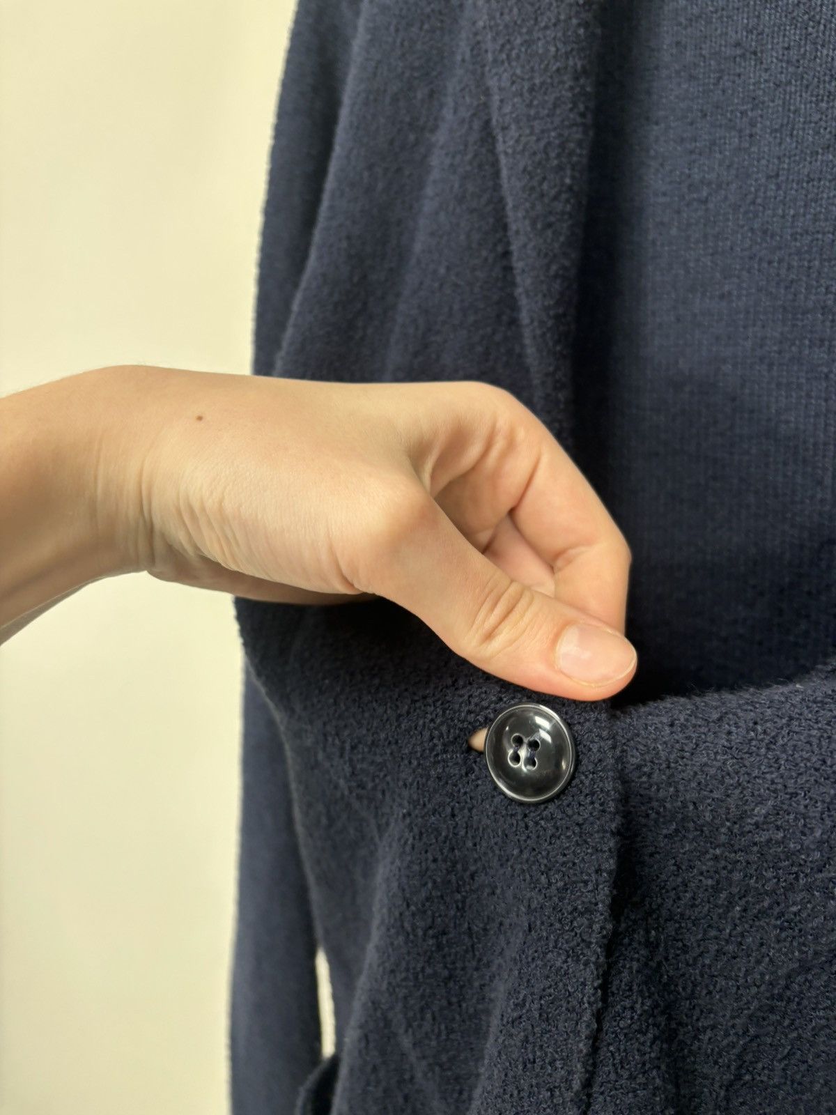 Lardini Lardini Knitwear Women’s 2-Buttons Navy Blue Cardigan Blazer Size S / US 4 / IT 40 - 10 Thumbnail