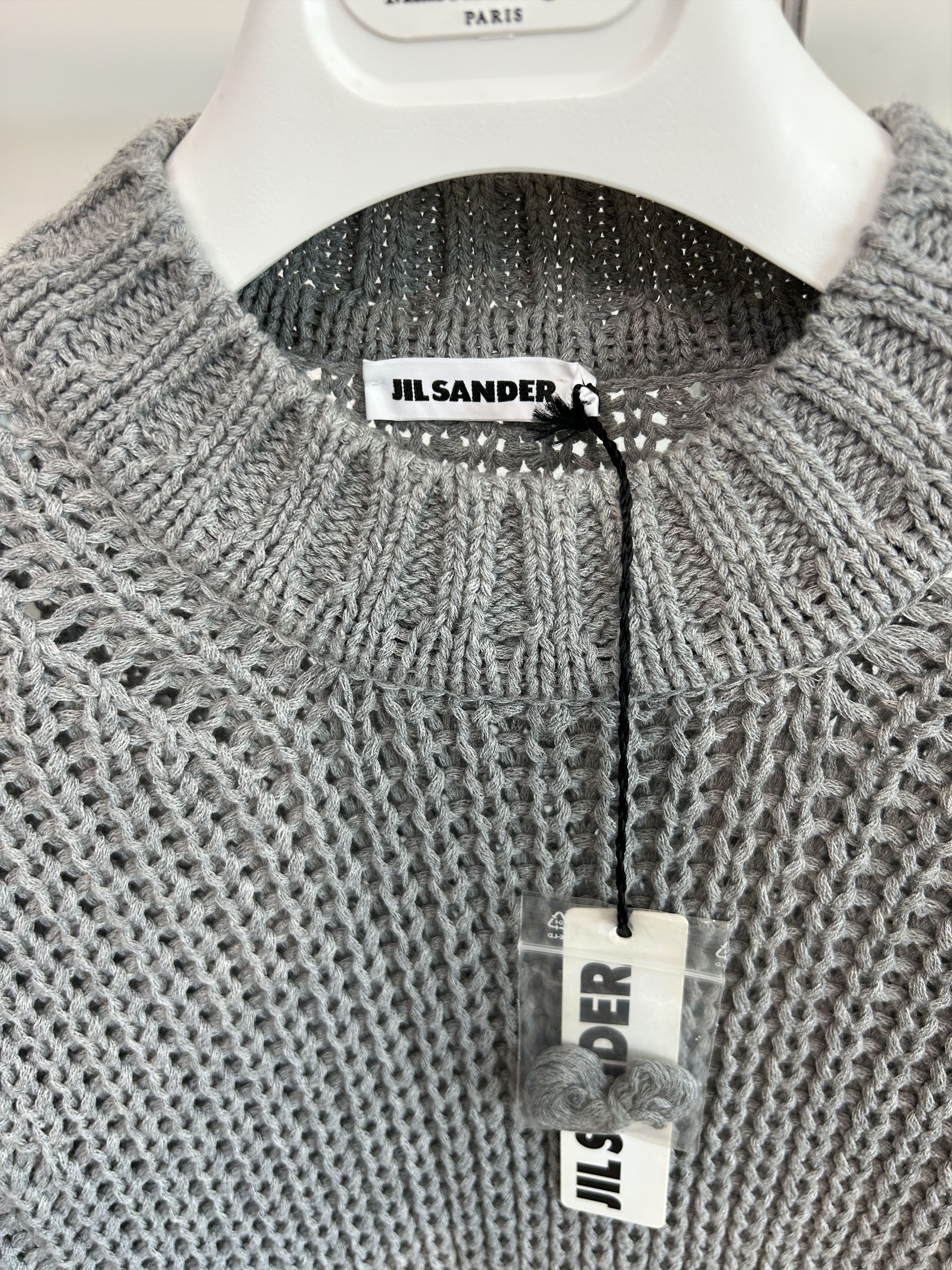 Jil Sander JIL SANDER Longline Knit Pullover with Contrast Stitching Size US M / EU 48-50 / 2 - 3 Thumbnail