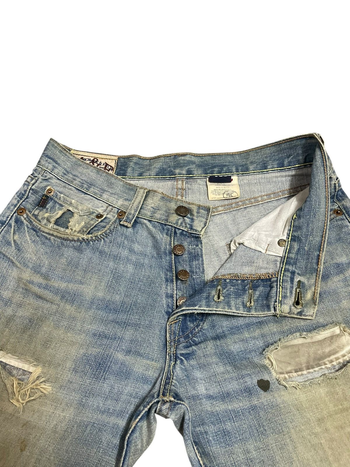 Abercrombie & Fitch Vintage A&F Killburn Low Rise Boot Distressed Paint Mud Wash Size US 30 / EU 46 - 10 Thumbnail