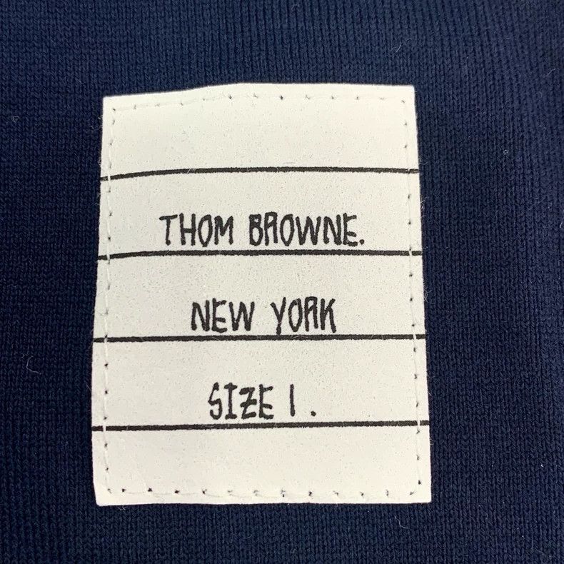 Thom Browne Thom Browne Dark blue round-neck cotton short-sleeved T-shi Size US S / EU 44-46 / 1 - 5 Thumbnail