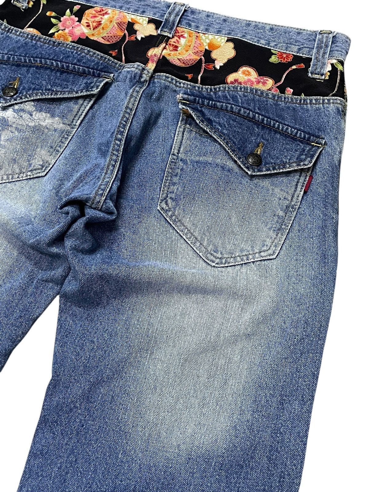 Japanese Brand Dominate Japan Handcrafted Floral Loose Jeans Size US 32 / EU 48 - 15 Thumbnail