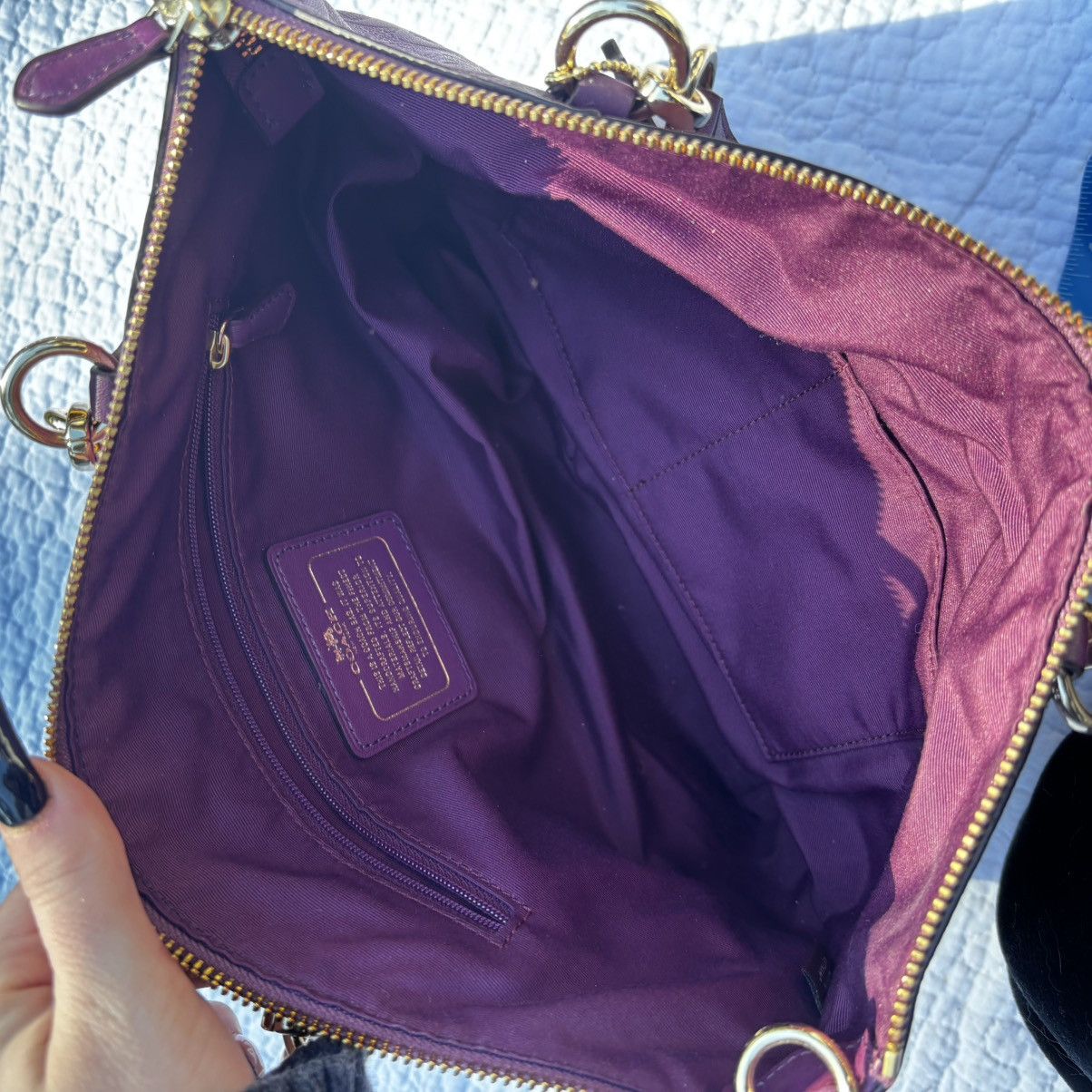 Coach purple leather coach bag Size ONE SIZE - 9 Thumbnail