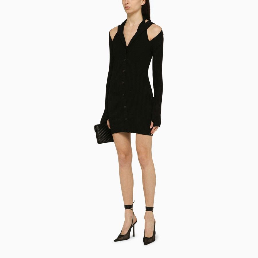 Andreadamo o1d2blof0724 Mini Dress in Black Size M / US 6-8 / IT 42-44 - 2 Thumbnail