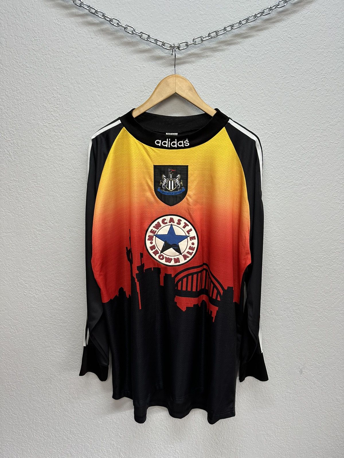 Vintage Adidas Newcastle 1996 1997 Goalkeeper Football Soccer Jersey Size US XL / EU 56 / 4 - 2 Thumbnail