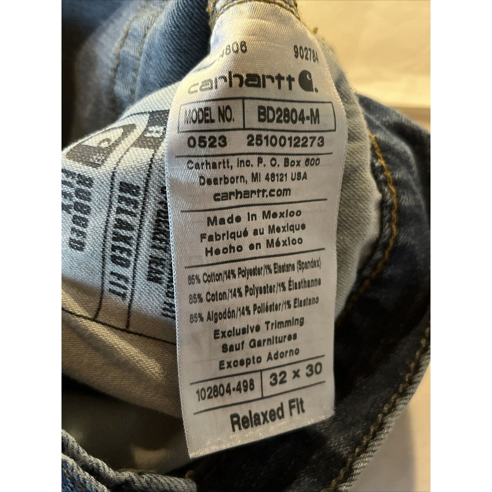 Carhartt Carhartt Jeans Men’s 32x30 Relaxed Fit Denim Blue Dark Wash Size US 32 / EU 48 - 10 Thumbnail