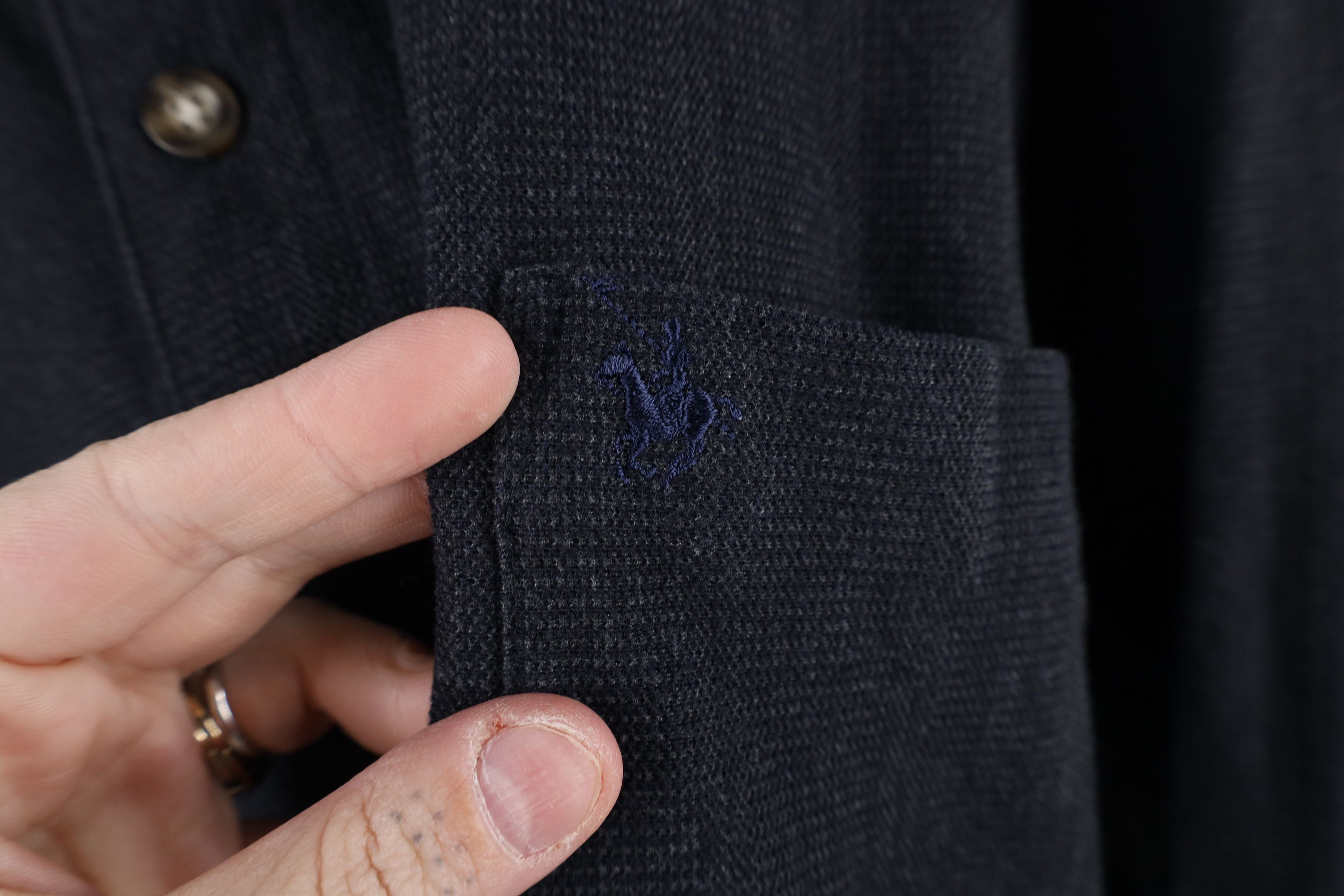 Vintage Vintage 90s Streetwear Long Sleeve Rugby Polo Shirt Blue Size US XL / EU 56 / 4 - 4 Thumbnail