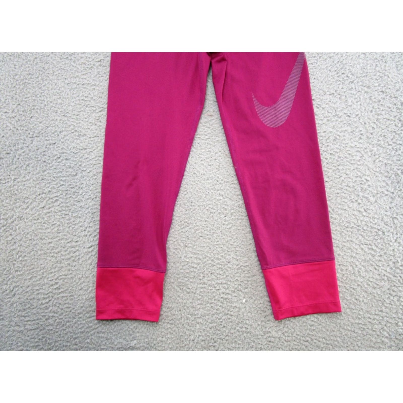 Nike Nike Dri Fit Women's Pink Cropped Leggings Size M | Big Swoosh, Yoga & Training, Cross Training, Gym & Training Size 32" / US 10 / IT 46 - 2 Thumbnail